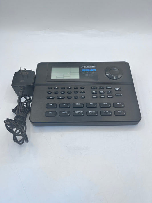 Alesis SR-16 Drum Machine 16-Bit Stereo Drum Sequencer Tested w/ Power Adapter Free Shipping
