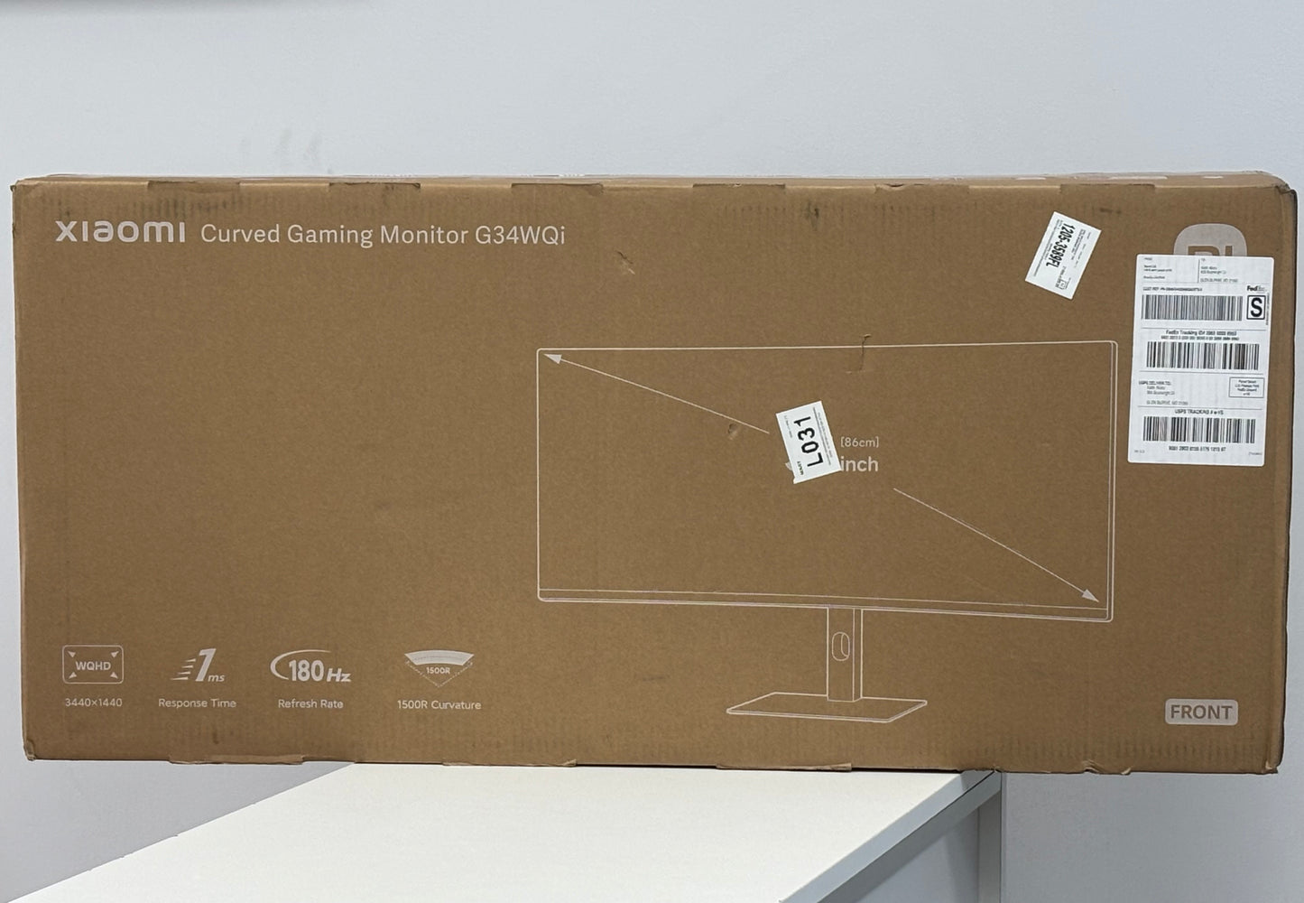 NEW IN BOX Xiaomi G34WQi 34'' WQHD Curved Gaming Monitor, Black