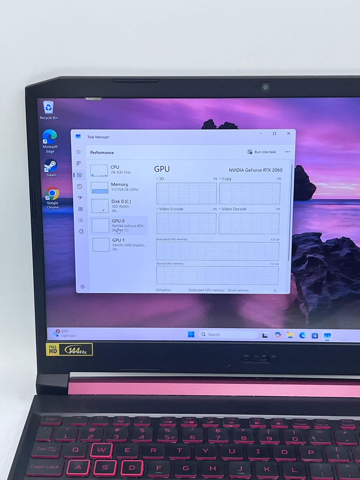 Acer Nitro 5 Gaming Laptop, 9th Gen Intel Core i7-9750H, 16GB 1TB NVIDIA GeForce RTX 2060