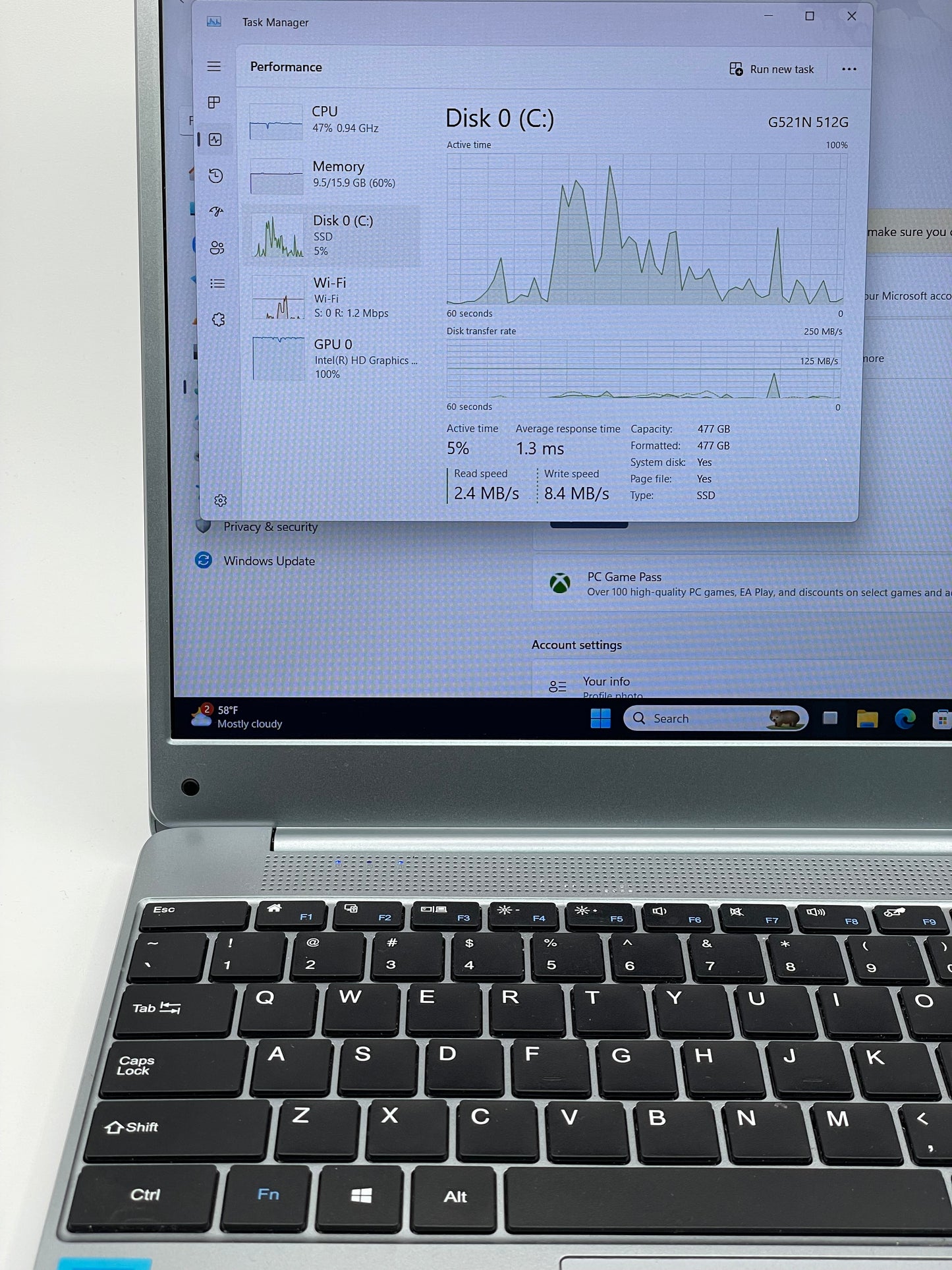 UOWAMOU BTC 507 14" Core i3-5005U @ 2GHz 16GB RAM 500GB SSD READ
