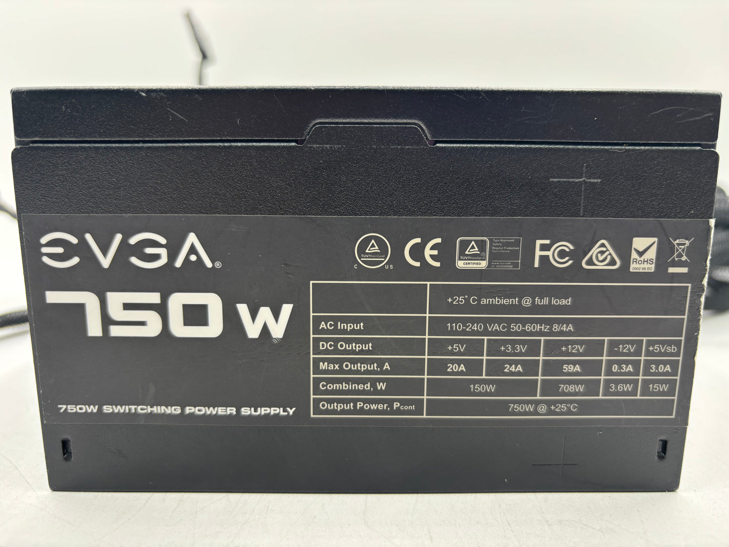 EVGA 750W 100-N1-0750 80 Plus Non Modular Switching Power Supply (FREE SHIPPING)