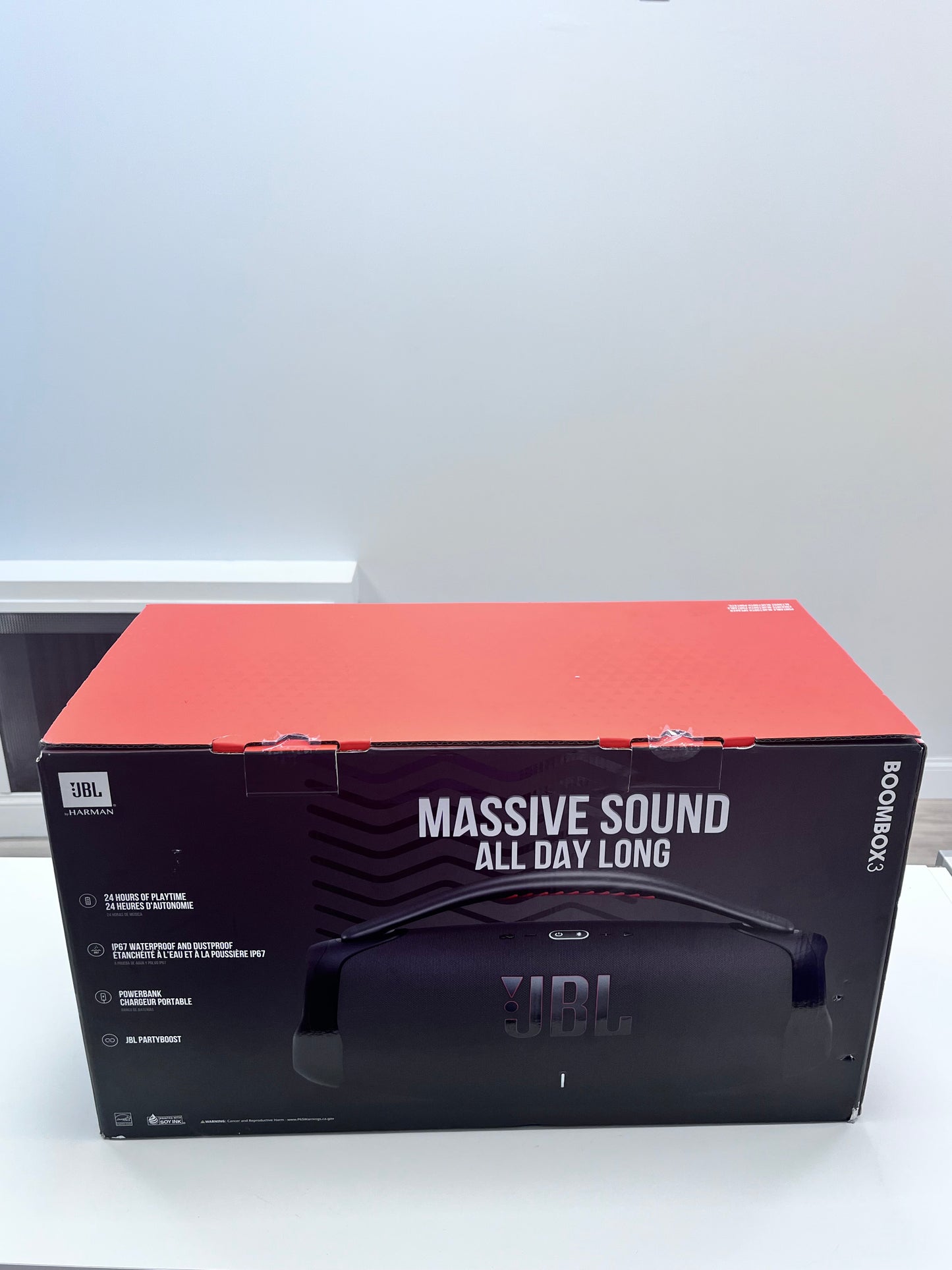 JBL Boombox 3 Portable Bluetooth Speaker - Black New In Box