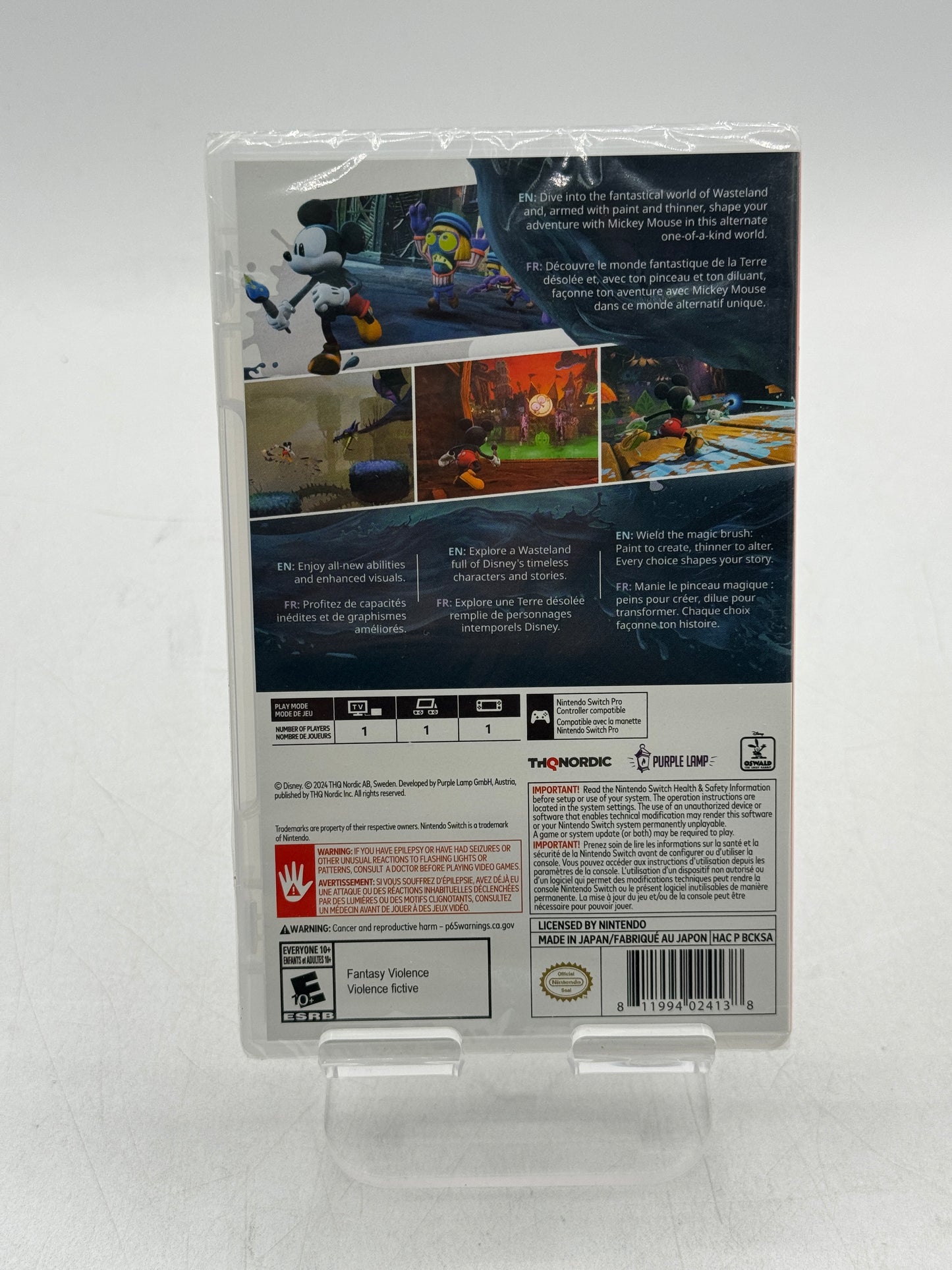 Nintendo Switch Disney Epic Mickey Rebrushed New Sealed Free Shipping