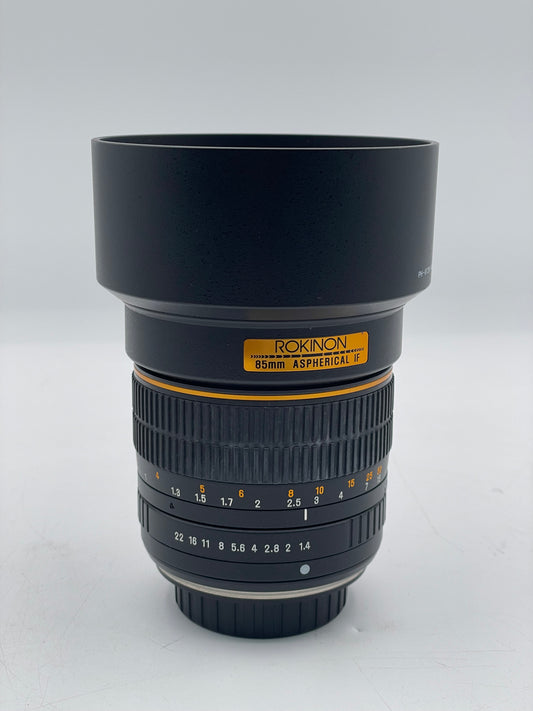 Rokinon 85mm Camera Lens - Used A, Fully Functional, Free Shipping