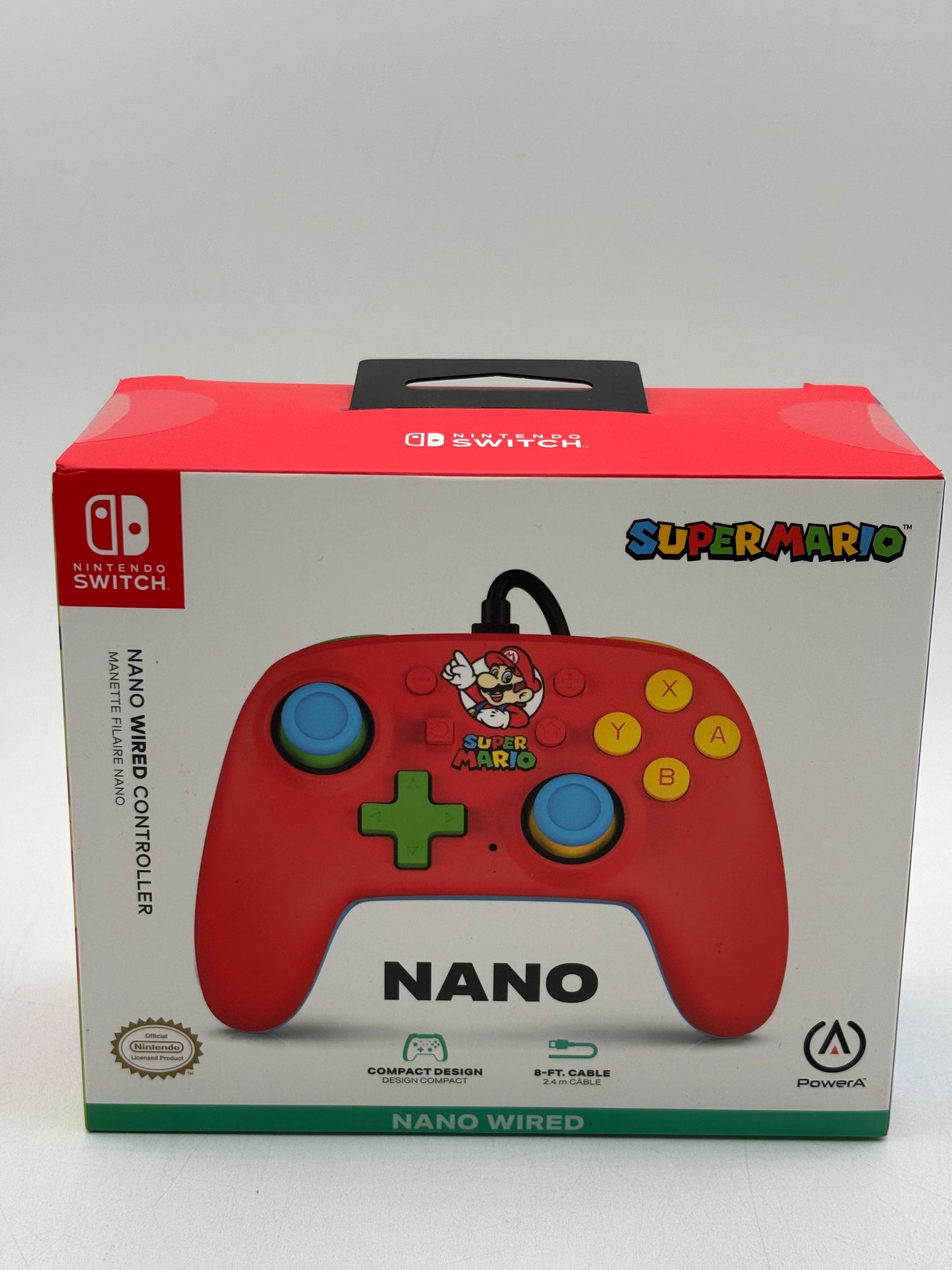 PowerA Nano Wired Controller--Nintendo Switch (Super Mario)