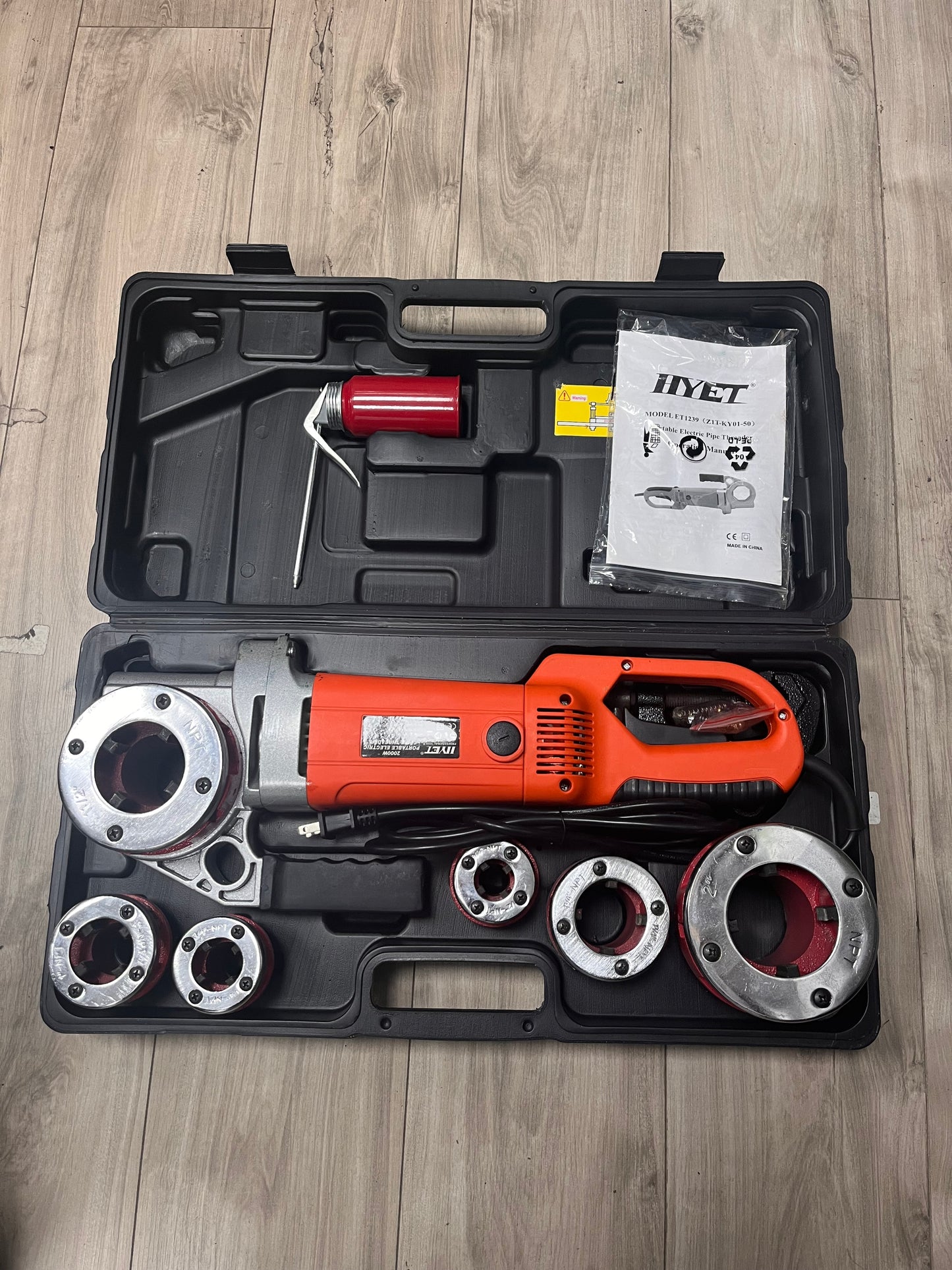 HYET Portable Electric Pipe Thread ET1239 Power Tool - Tested and Fully Functional