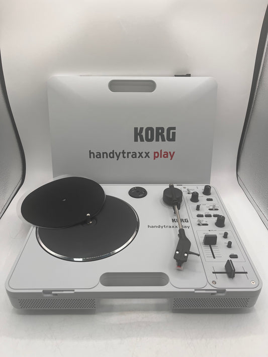 KORG handytraxx play Portable Record Player All-in-One DJ Turntable Black