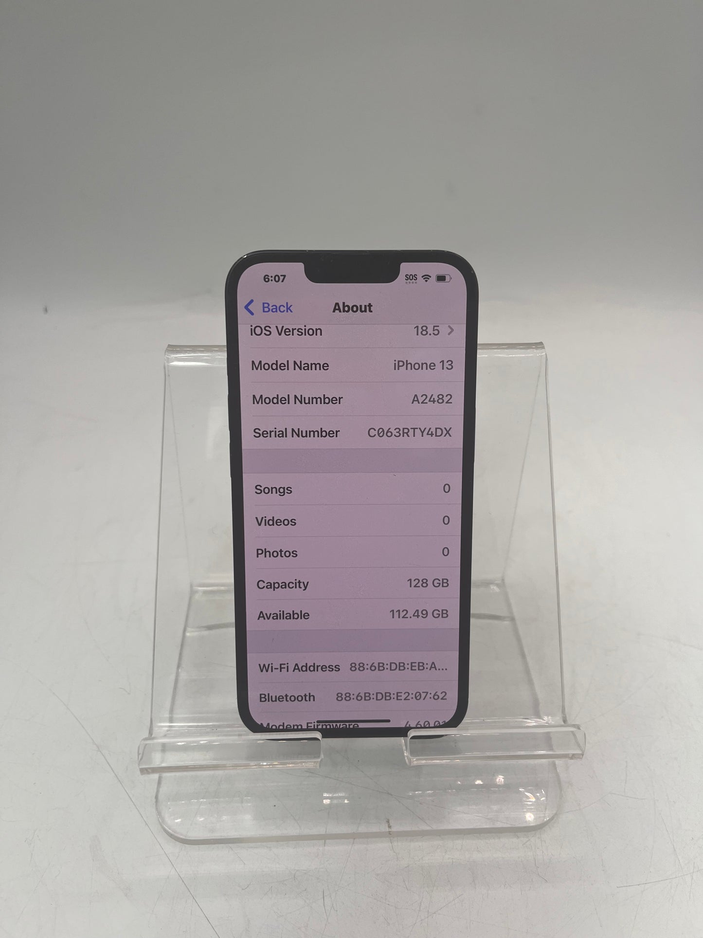 Unlocked  Apple iPhone 13 A2482 MLML3LL/A 128GB Black READ