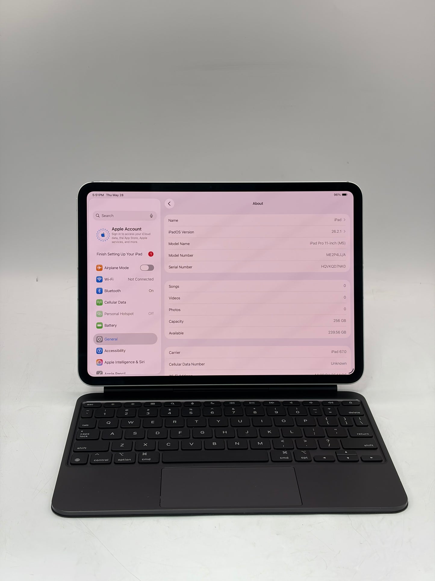 2025 Unlocked Apple iPad Pro 11" M5 256GB WiFi + LTE A3358 ME2P4LL/A 100% BH