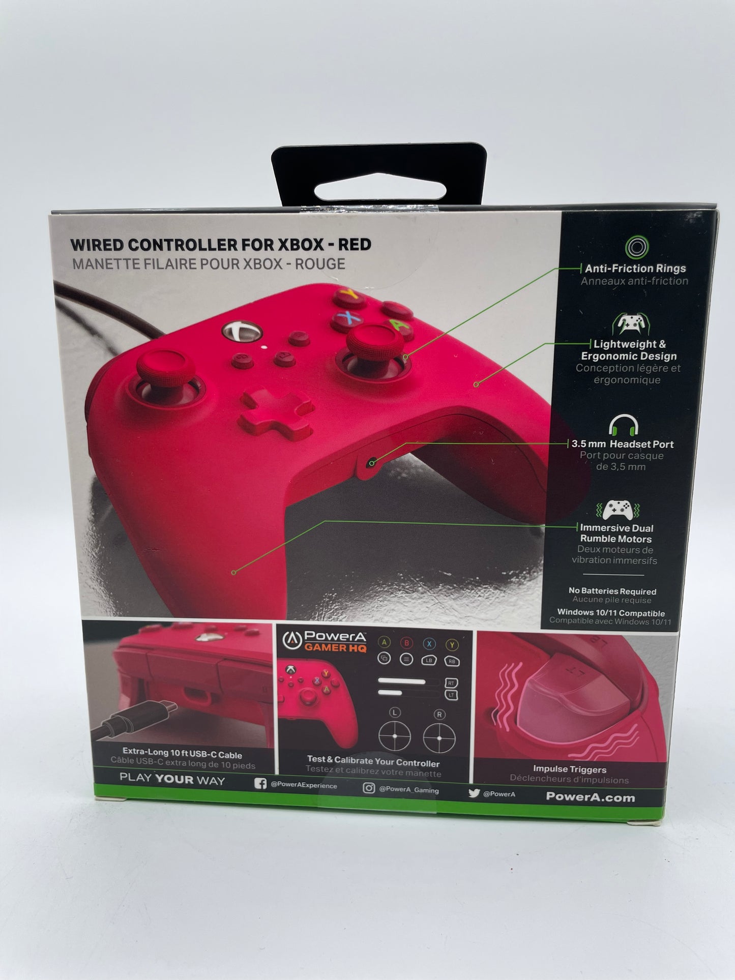 PowerA Wired Controller for Xbox One Series X/S - Red (1519366)™