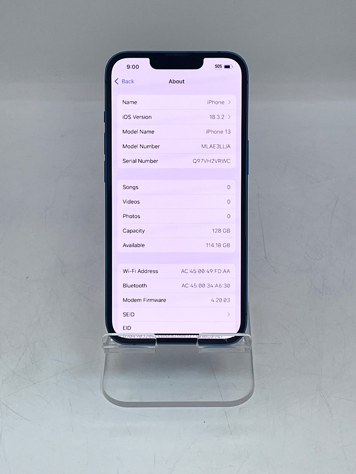 Unlocked Apple iPhone 13 Midnight - 128 GB MLAE3LL/A