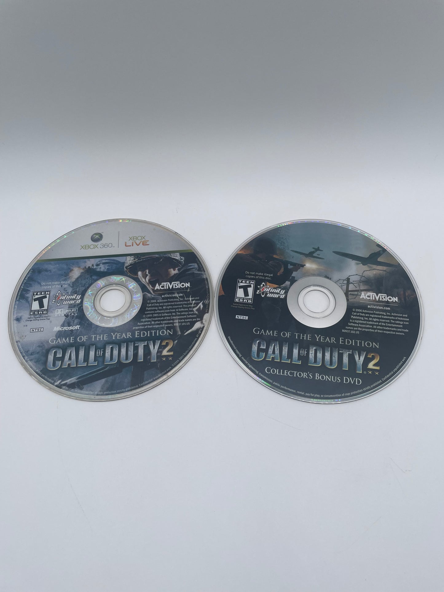 Xbox 360 Call of Duty 2 Game of the Year Edition with Bonus DVD & Box