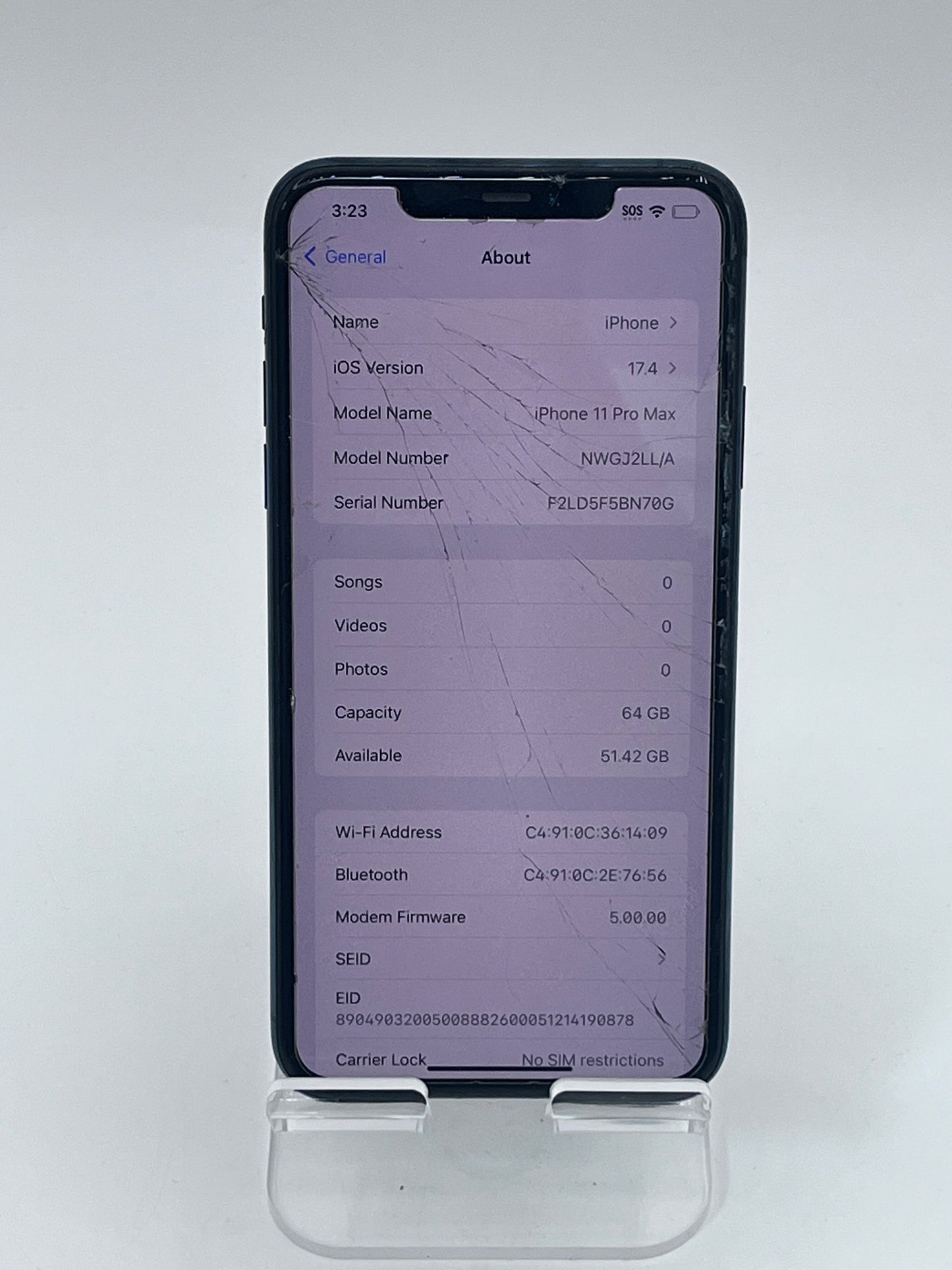 Unlocked  Apple iPhone 11 Pro Max 6.5" A2161 NWGJ2LL/A 128GB - Green