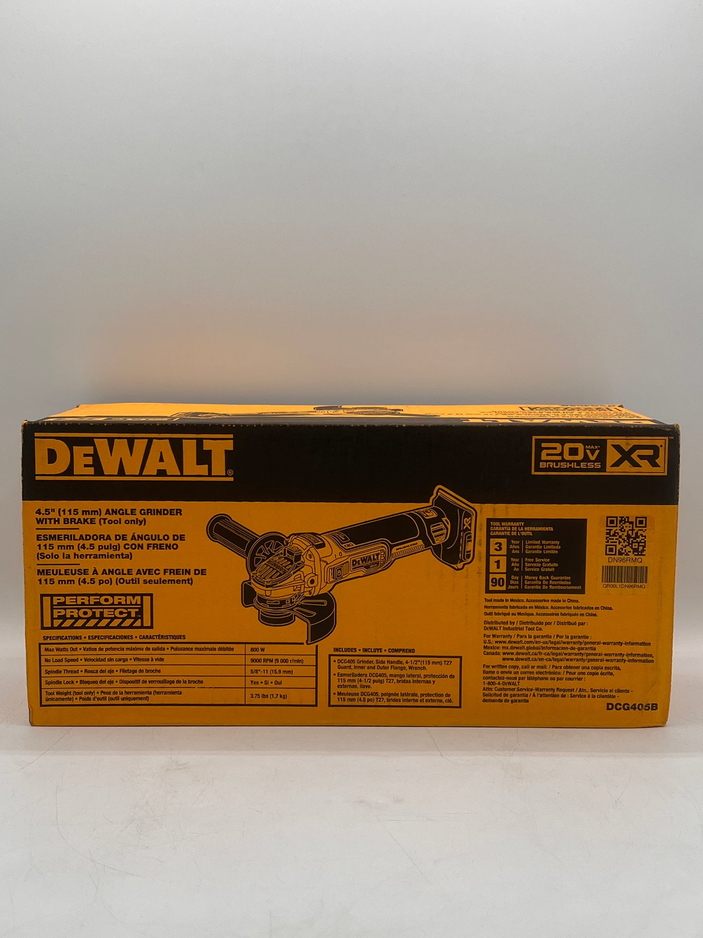 New DeWALT DCG405B 20V MAX XR 4 5 Slide Switch Small Angle Grinder - Bare Tool