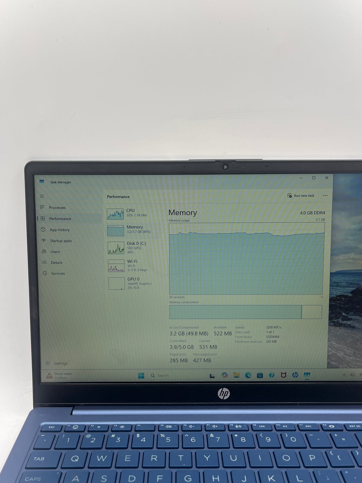 HP 14-ep2012wm 14-inch Laptop Intel Celeron 4GB RAM 128GB Blue