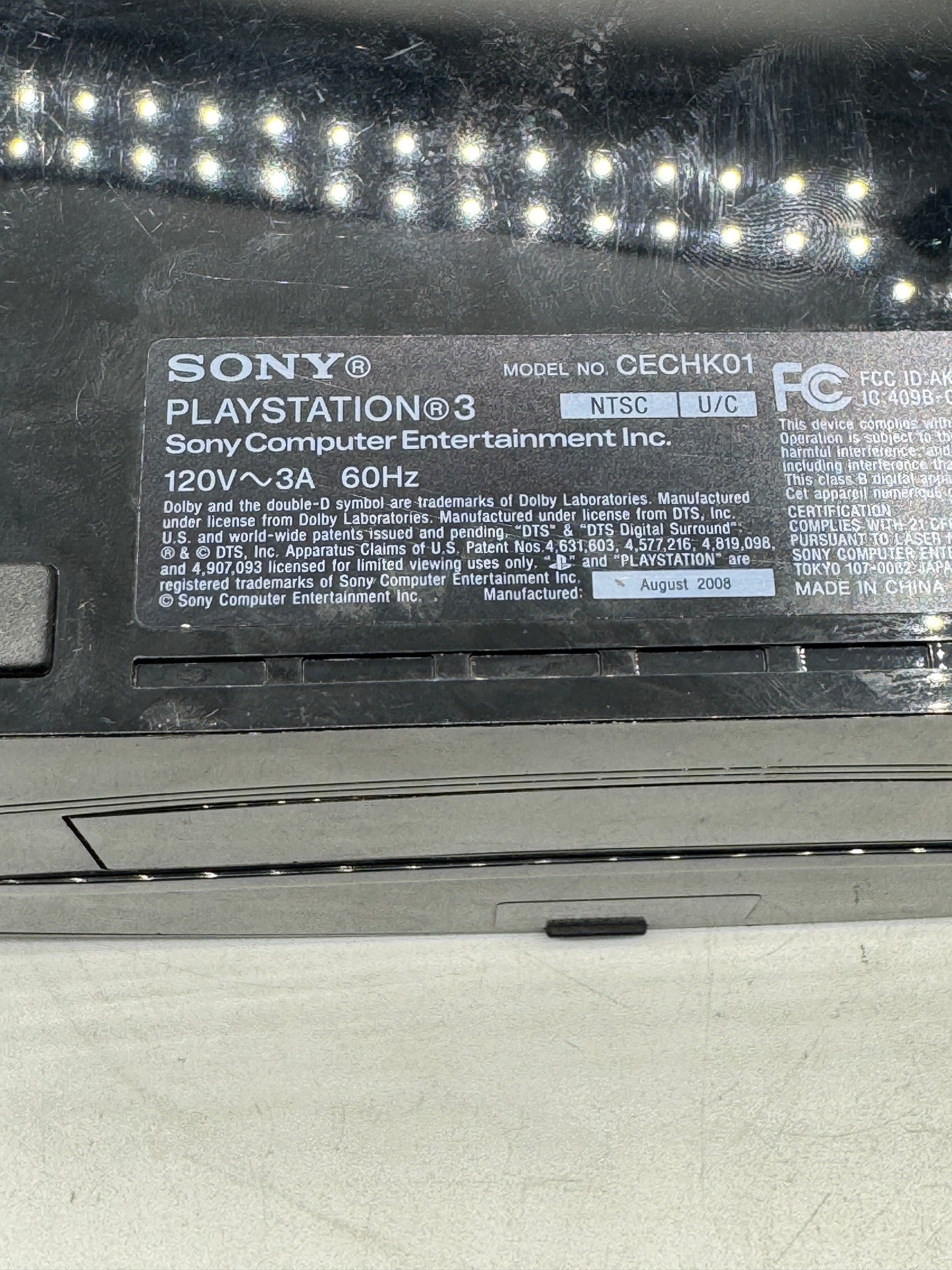 Sony PlayStation 3 PS3 120GB Black Console CECHK01 w/ Controller Tested and Working