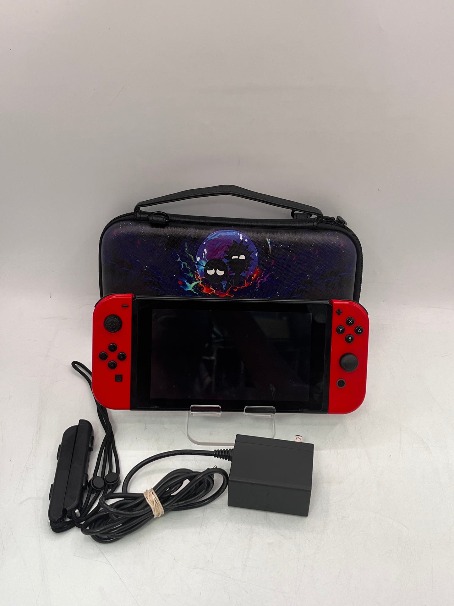 Nintendo Switch HAC-001-01 2019 32GB Video Game Console Black with Red Joy-Cons Parts