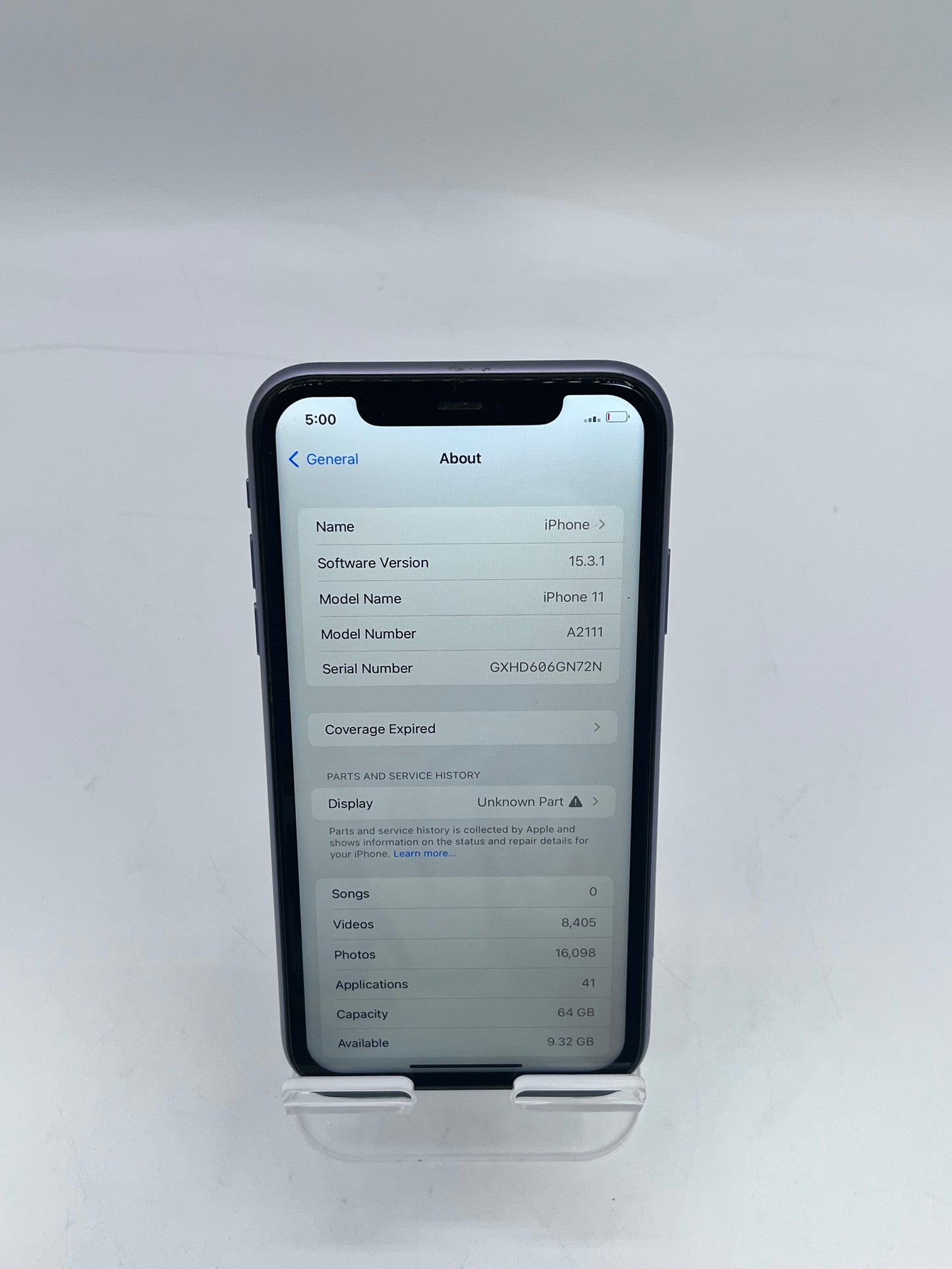Unlocked Apple iPhone 11 A2111 NWKR2LL/A 64GB Smartphone - Purple READ