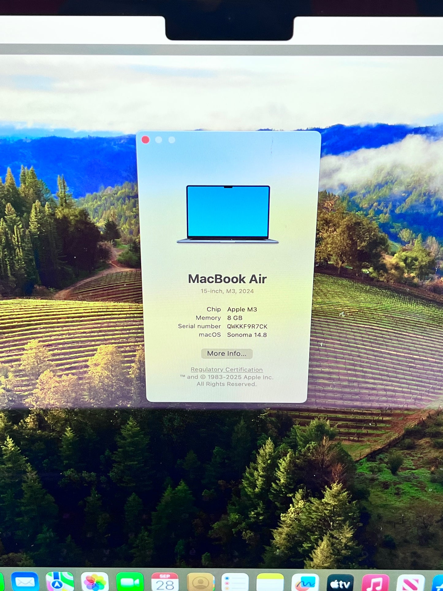 Apple MacBook Air 15" M3 A3114 2024 256GB 8GB - Blue