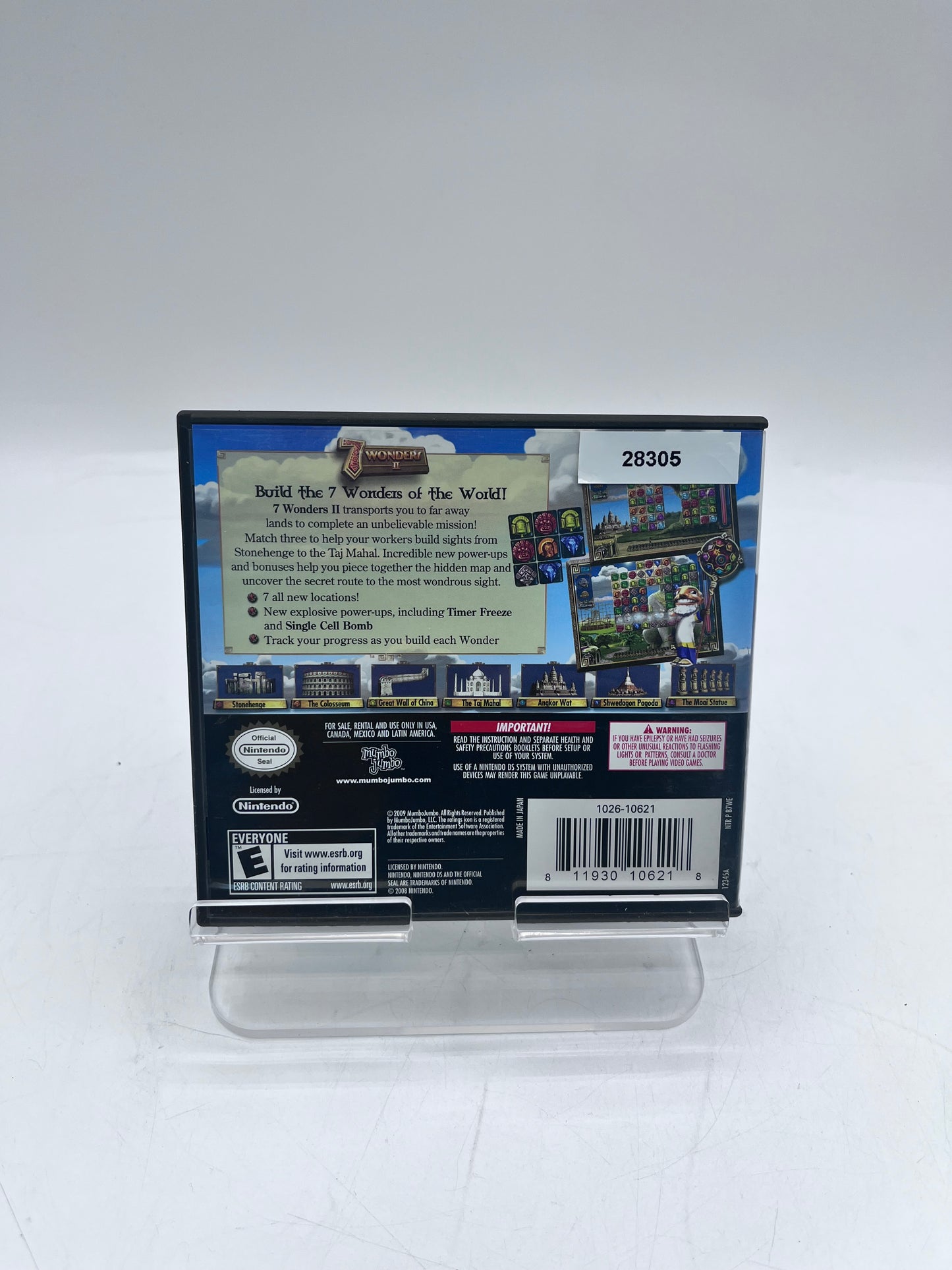 Nintendo DS 7 Wonders II Video Game Free Shipping!