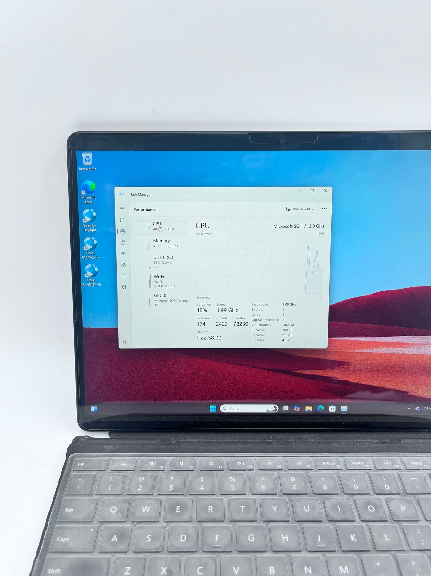 Microsoft Surface Pro X SQ1 13 Inch 8GB 128GB Black