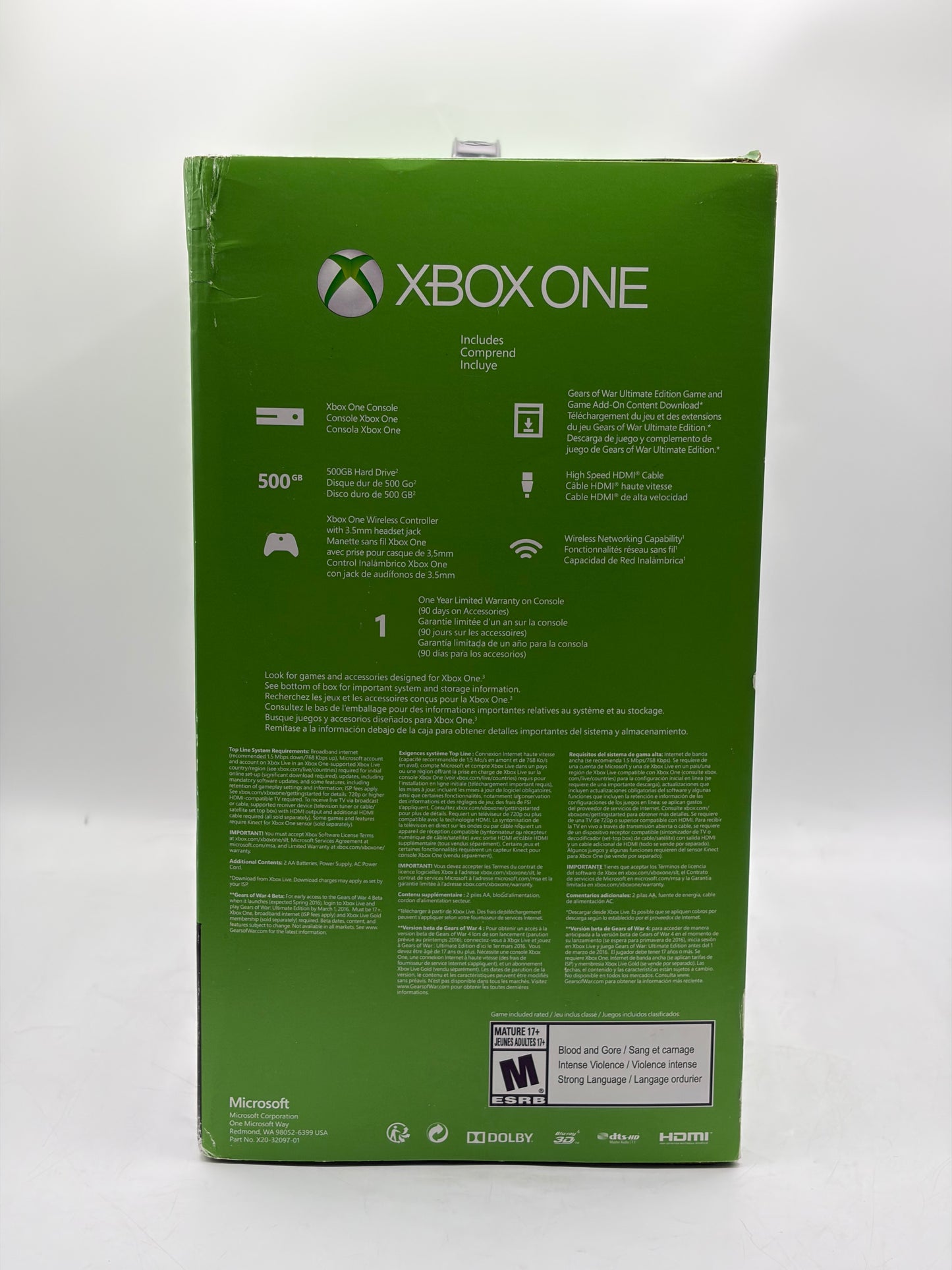 Microsoft Xbox One (1540) Gears of War Ultimate Edition Video Game System Black