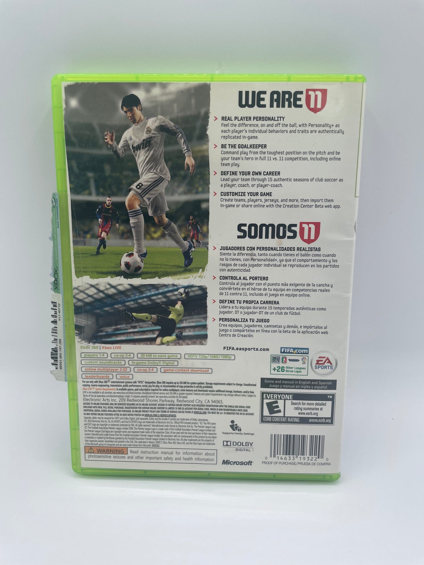 Xbox 360 FIFA Soccer 11 Video Game - Used With Box & Manual