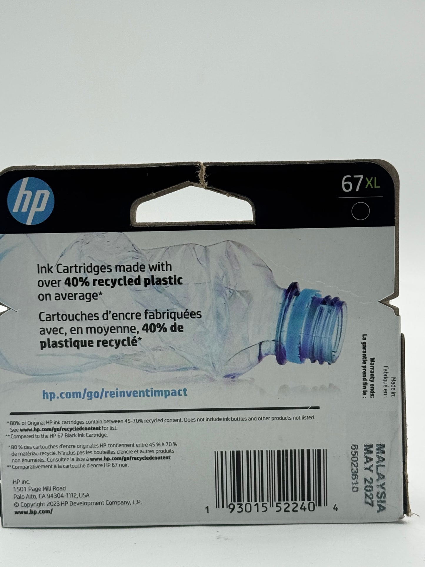 HP 67XL Printer Ink Cartridge - Black