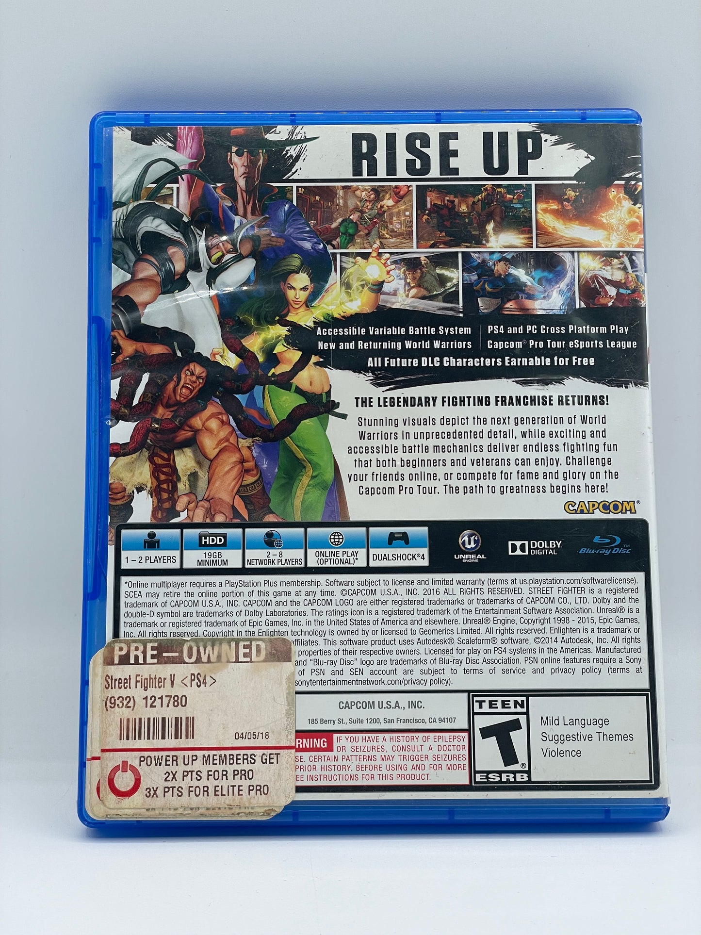 Street Fighter V (Sony PlayStation 4, 2016) Free Shipping!