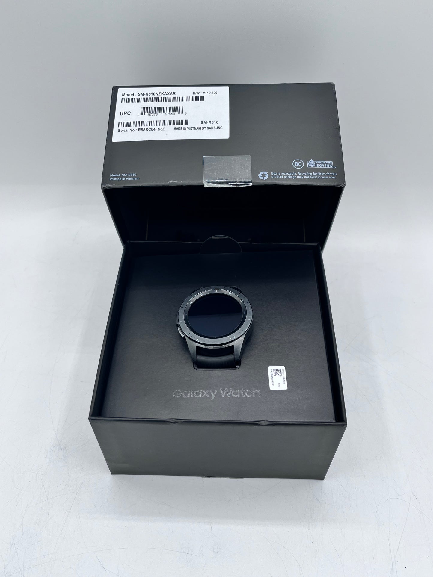Samsung Galaxy Watch SM-R810 42mm Midnight Black Case Classic Buckle Onyx Black