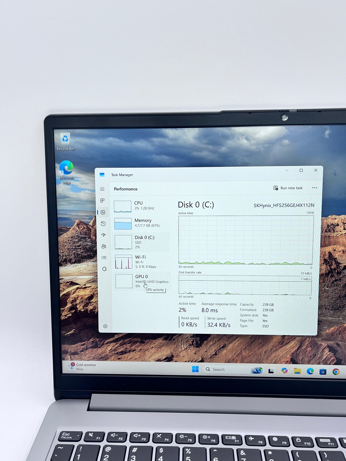 Lenovo Ideapad 1 15IAU7 15.6" i3-1215U 1.2GHz 8GB RAM 256GB SSD