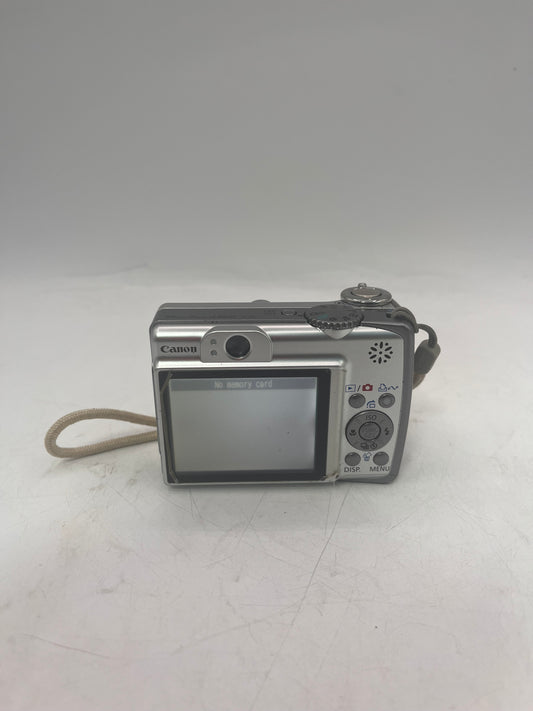 Canon PowerShot A560 7.1MP Digital Camera 4x Optical Zoom Silver Tested Free Shipping