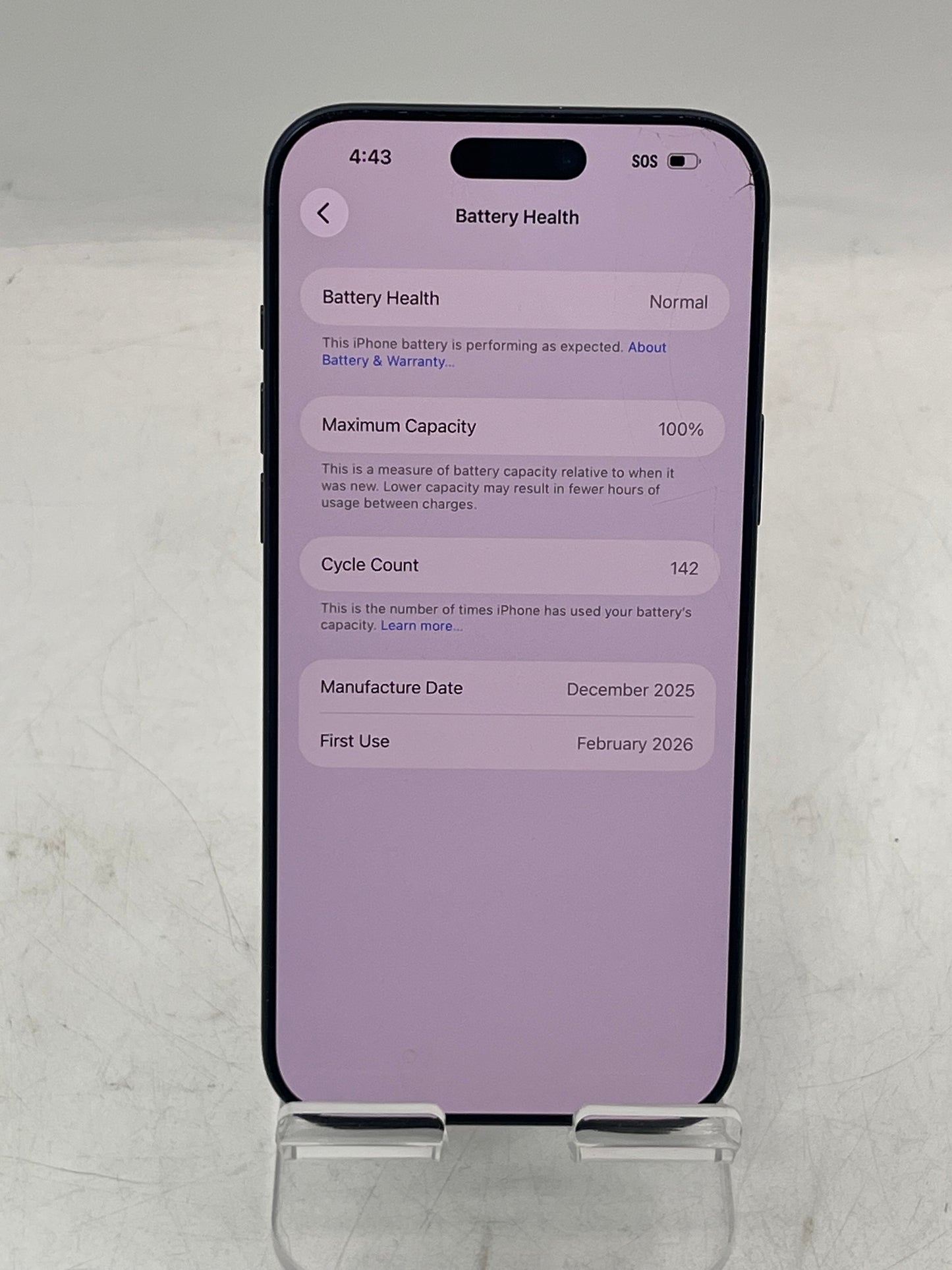 Unlocked Apple iPhone 17 Pro Max A3257 MFXJ4LL/A 256GB Blue - Cracked Screen