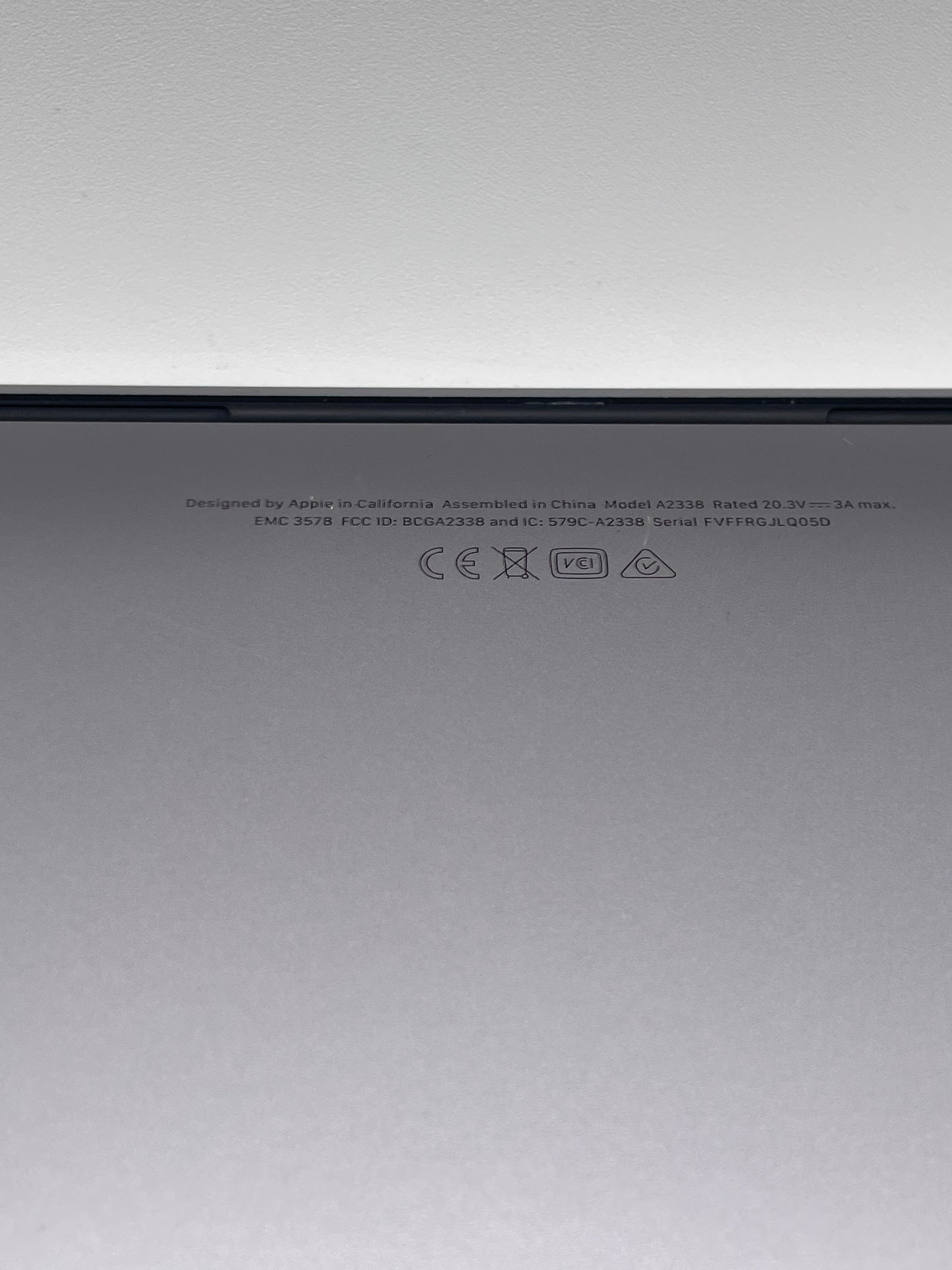 2020 Apple MacBook Pro 13.3" A2338 MYD82LL/A 8C M1 8C GPU 8GB 256GB Space Gray