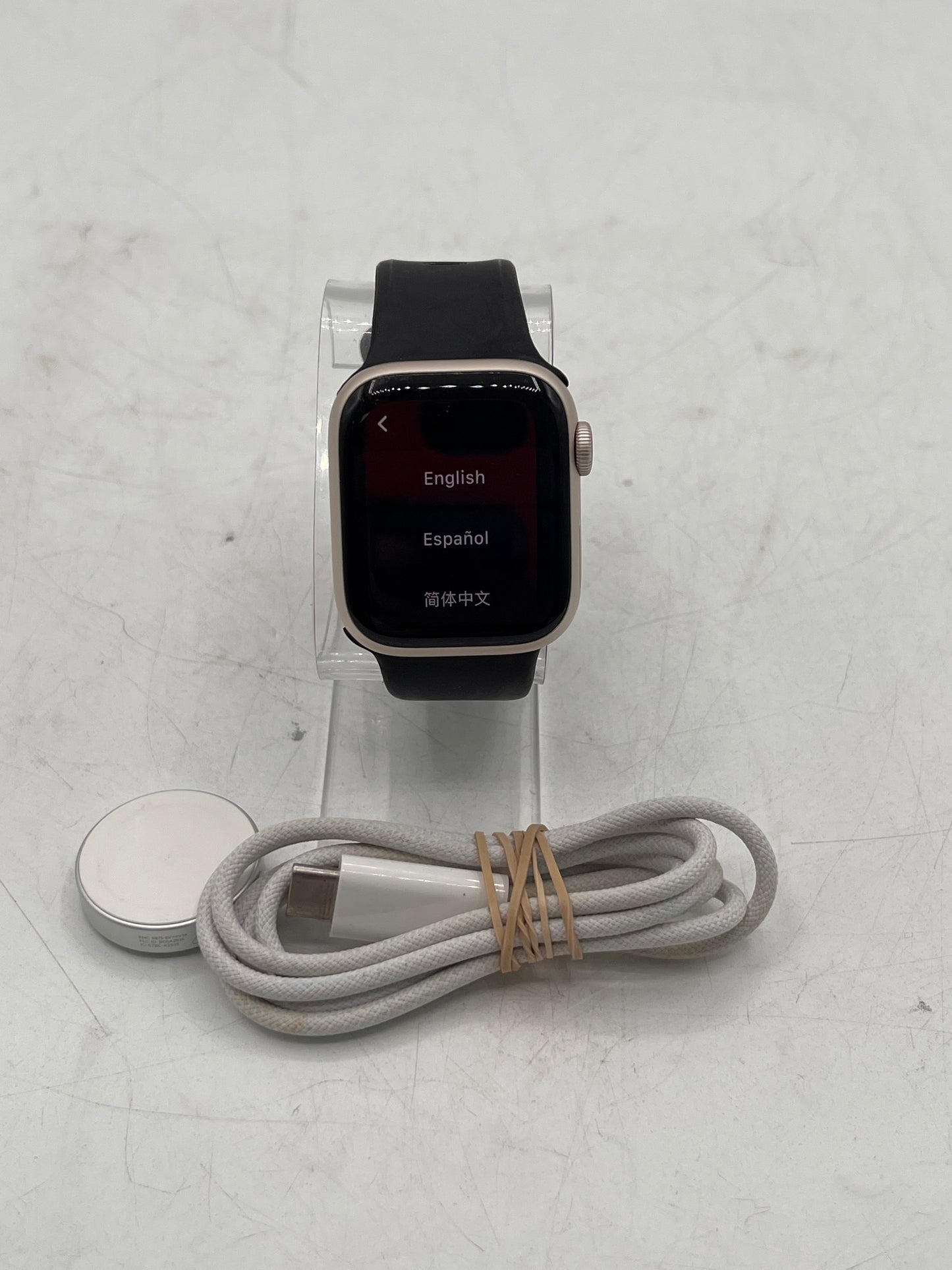 Apple Watch Series 9 Cellular A2982 (2023) 41mm GPS + Cellular Smart Watch - Black Aluminum Starlight
