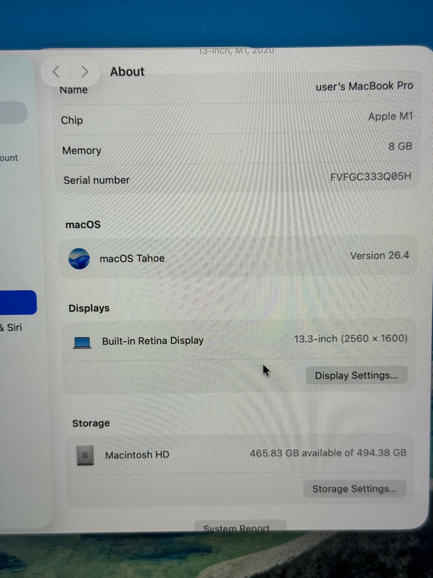 2020 Apple MacBook Pro 13.3" M1 8C GPU 3.2GHz 8GB RAM 512GB SSD A2338