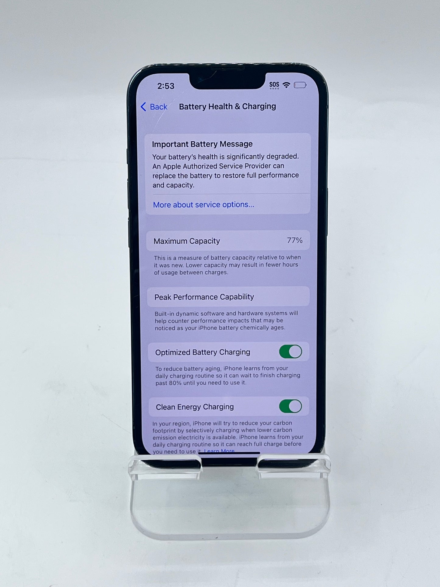 Unlocked Apple iPhone 13 Pro 6.1" MLTT3LL/A A2483 128GB Blue READ