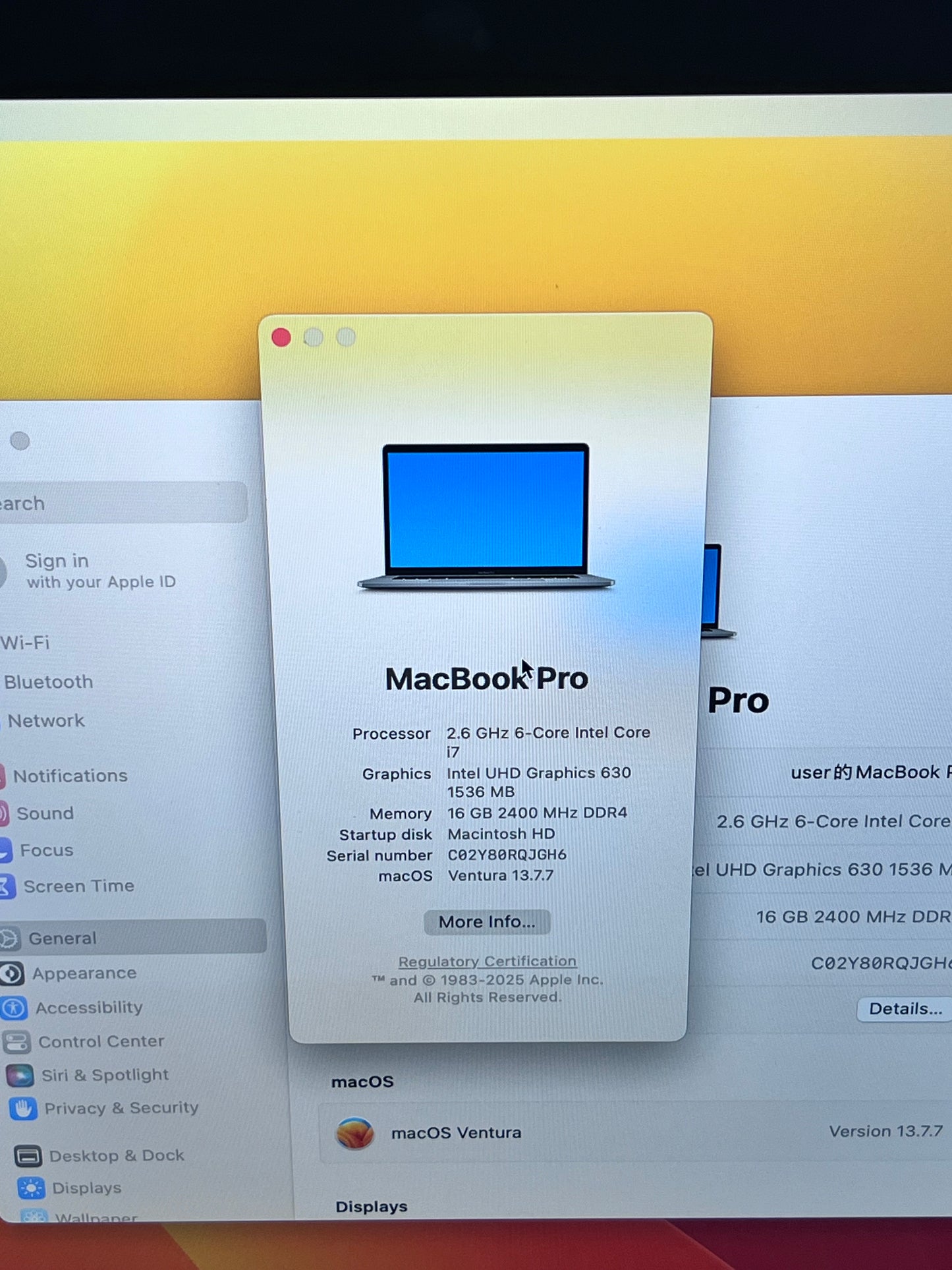 Apple MacBook Pro 15" A1990 (2018) Intel i7 16GB 512GB - Silver READ