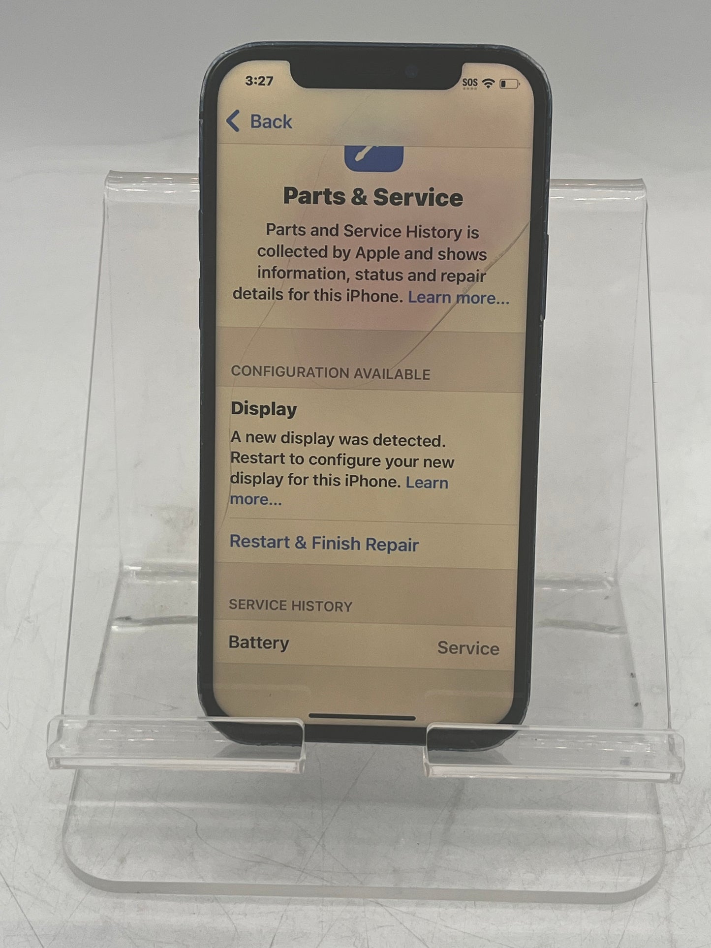 Unlocked Apple iPhone 12 MGFP3LL/A A2172 64GB BLUE FOR PARTS