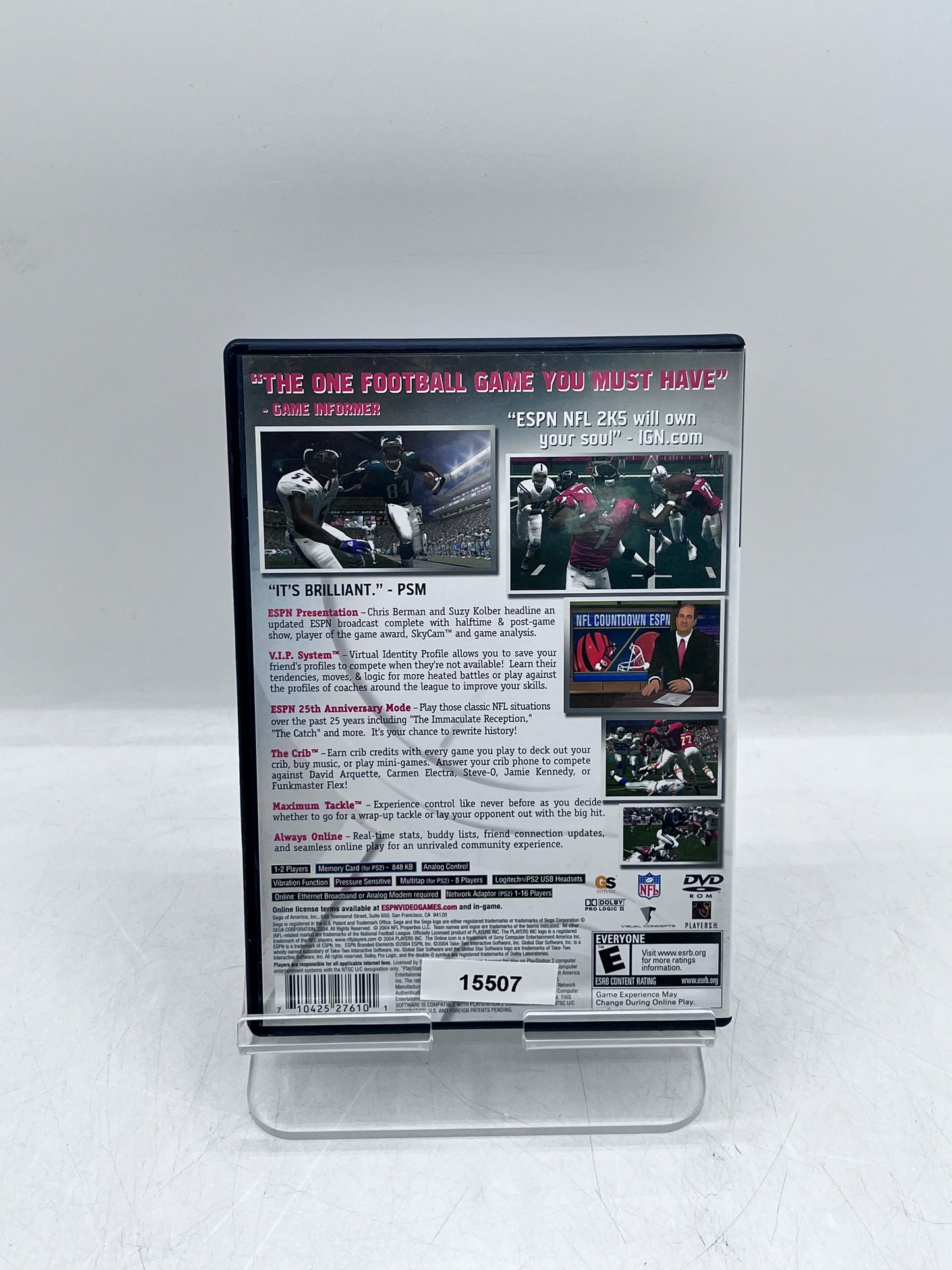 ESPN NFL 2K5 Playstation 2 PS2 Video Game - Free Shipping!