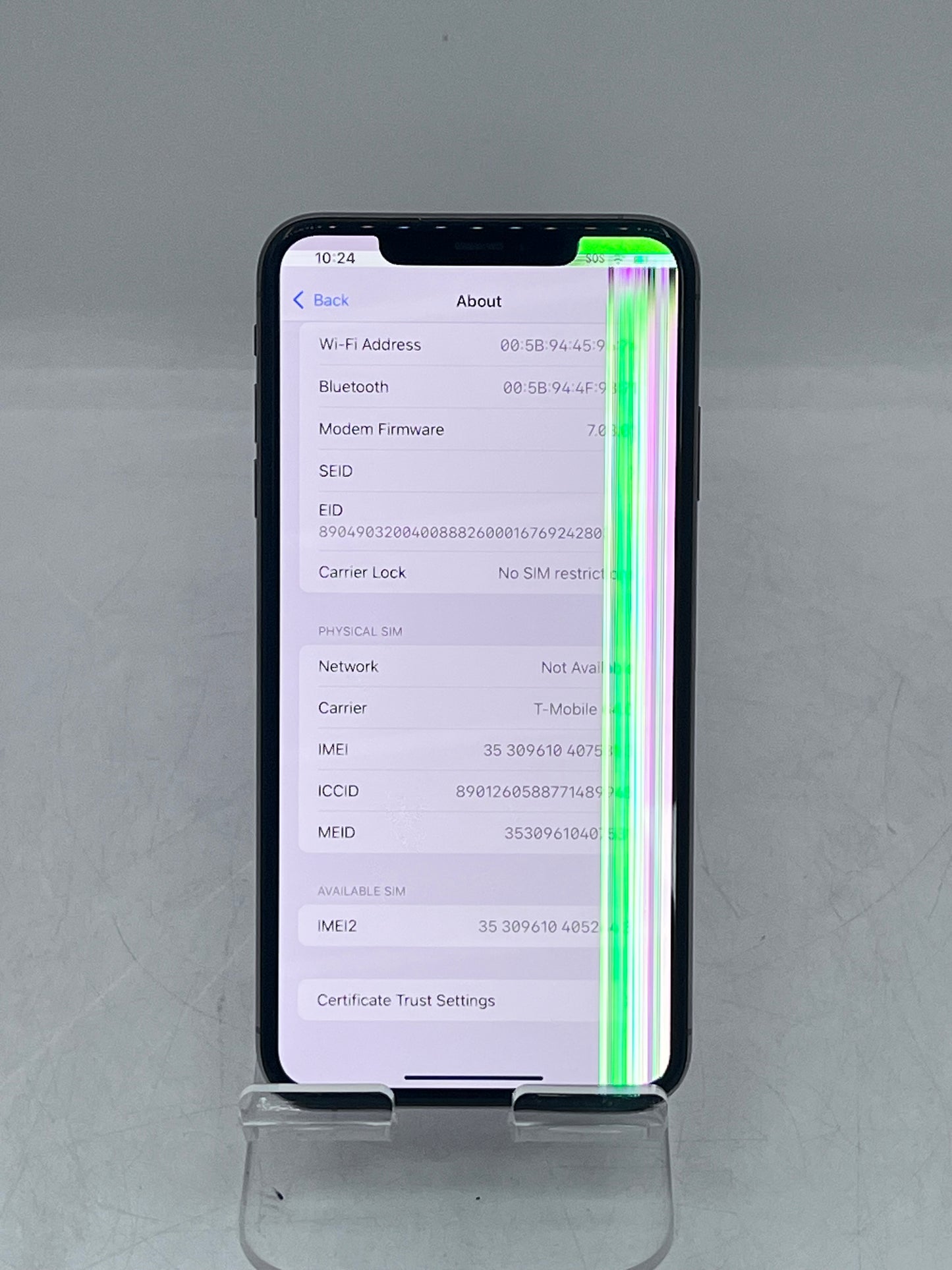 Unlocked Apple iPhone XS Max 64GB Gold A1921 MT5C2VC/A Cracked Screen