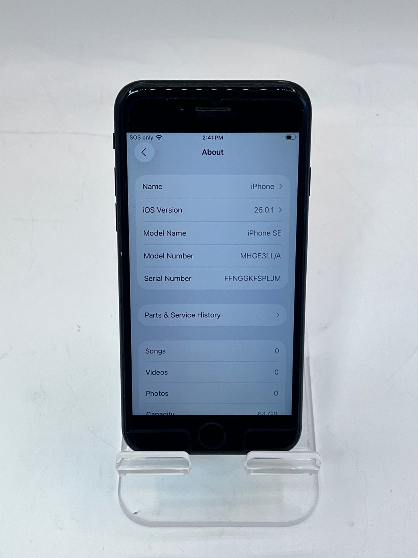 Unlocked Apple iPhone SE 2nd Gen MHGE3LL/A A2275 4.7" 64GB - Black READ
