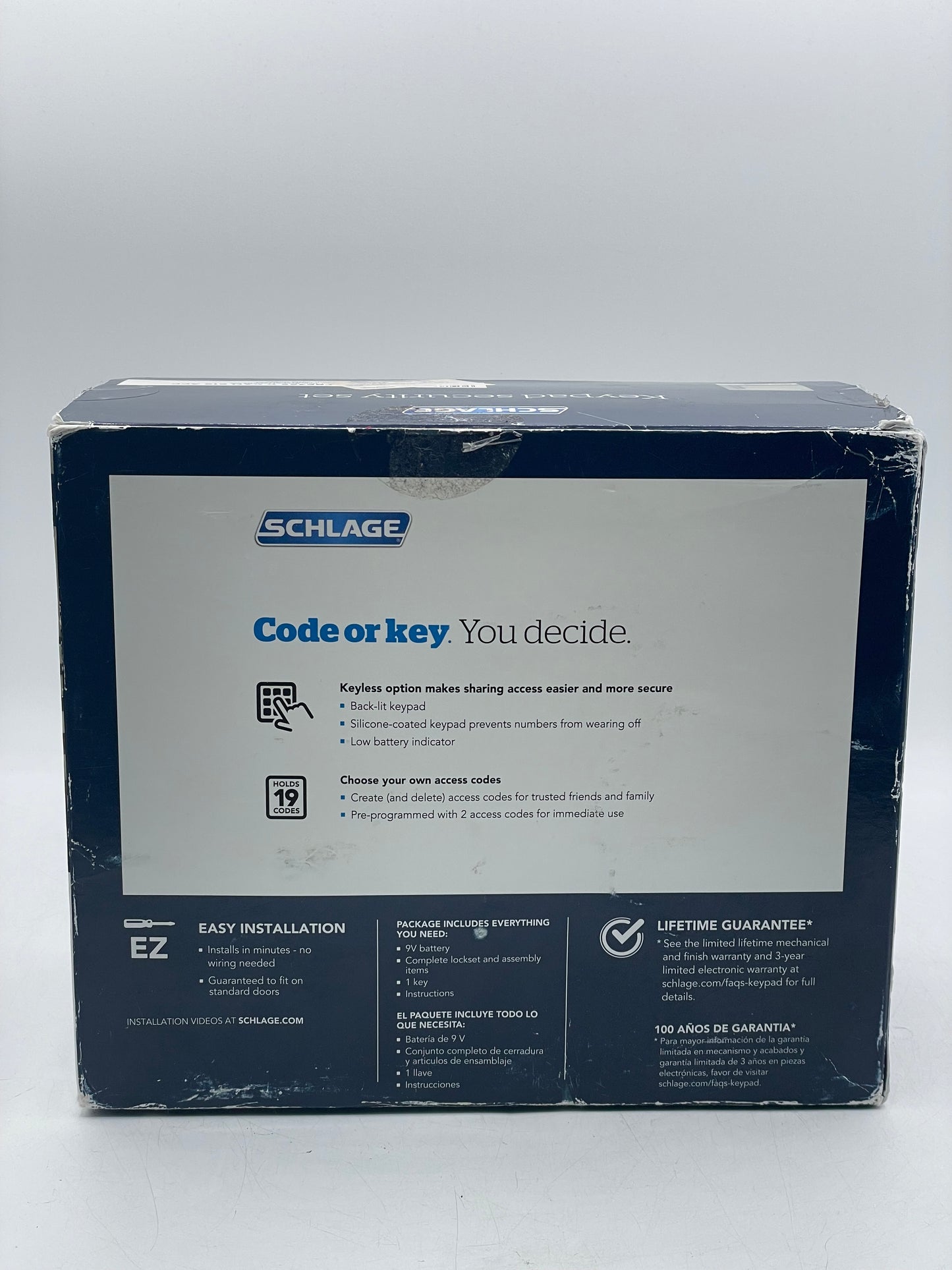 New Schlage Camelot Keypad Security Set - Satin Nickel - FBE365 V CAM 619 ACC