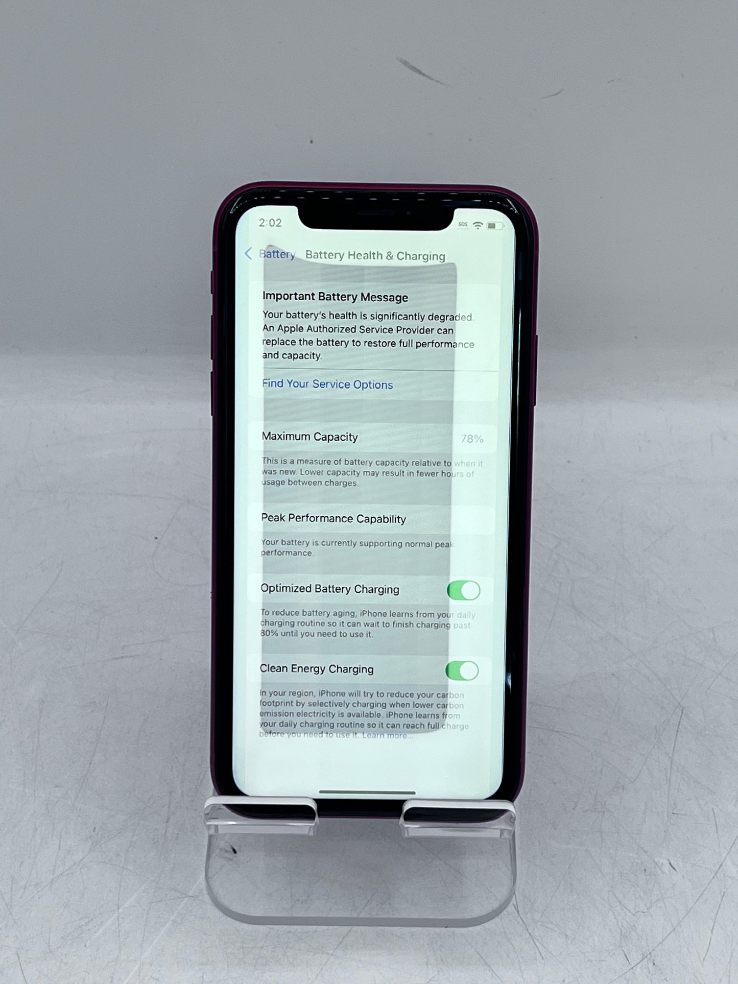 Apple iPhone XR A1984 MT2G2LL/A 64GB Clean IMEI Unlocked - Red