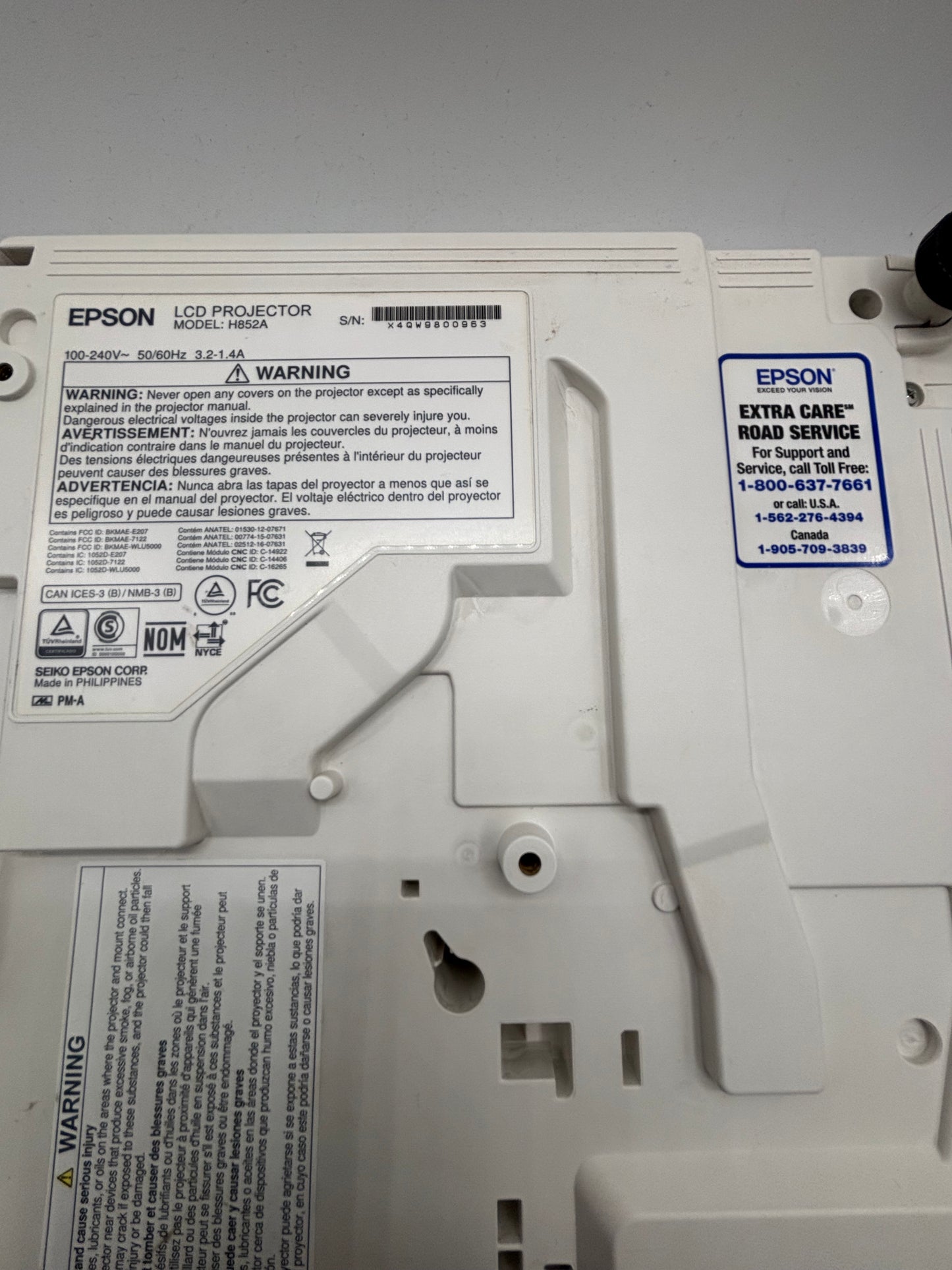 White EPSON Home Cinema 2150 1080p Wireless 3LCD Projector H852A