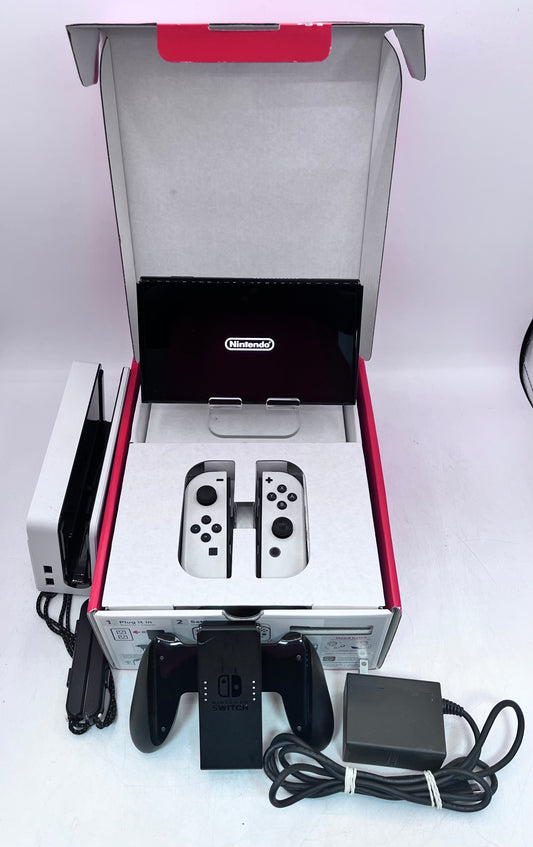 Nintendo Switch OLED Model HEG-001 Handheld Console - 64GB - White