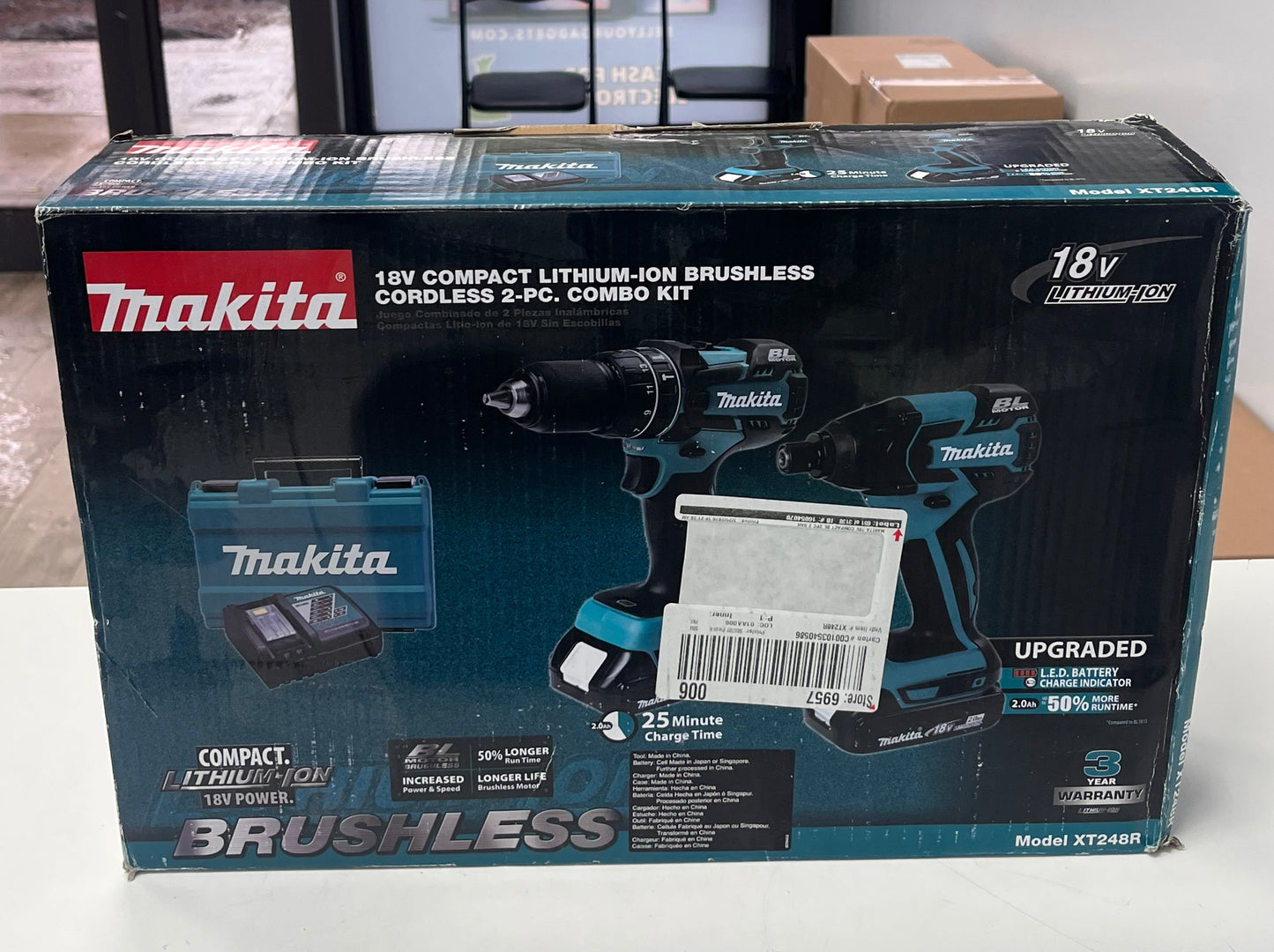 Makita XT248R 18V LXT Lithium-Ion Compact Brushless Kit
