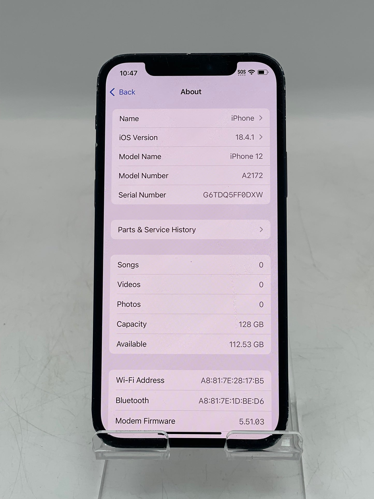 Unlocked Apple iPhone 12 128GB A2172 MGER3LL/A - Blue