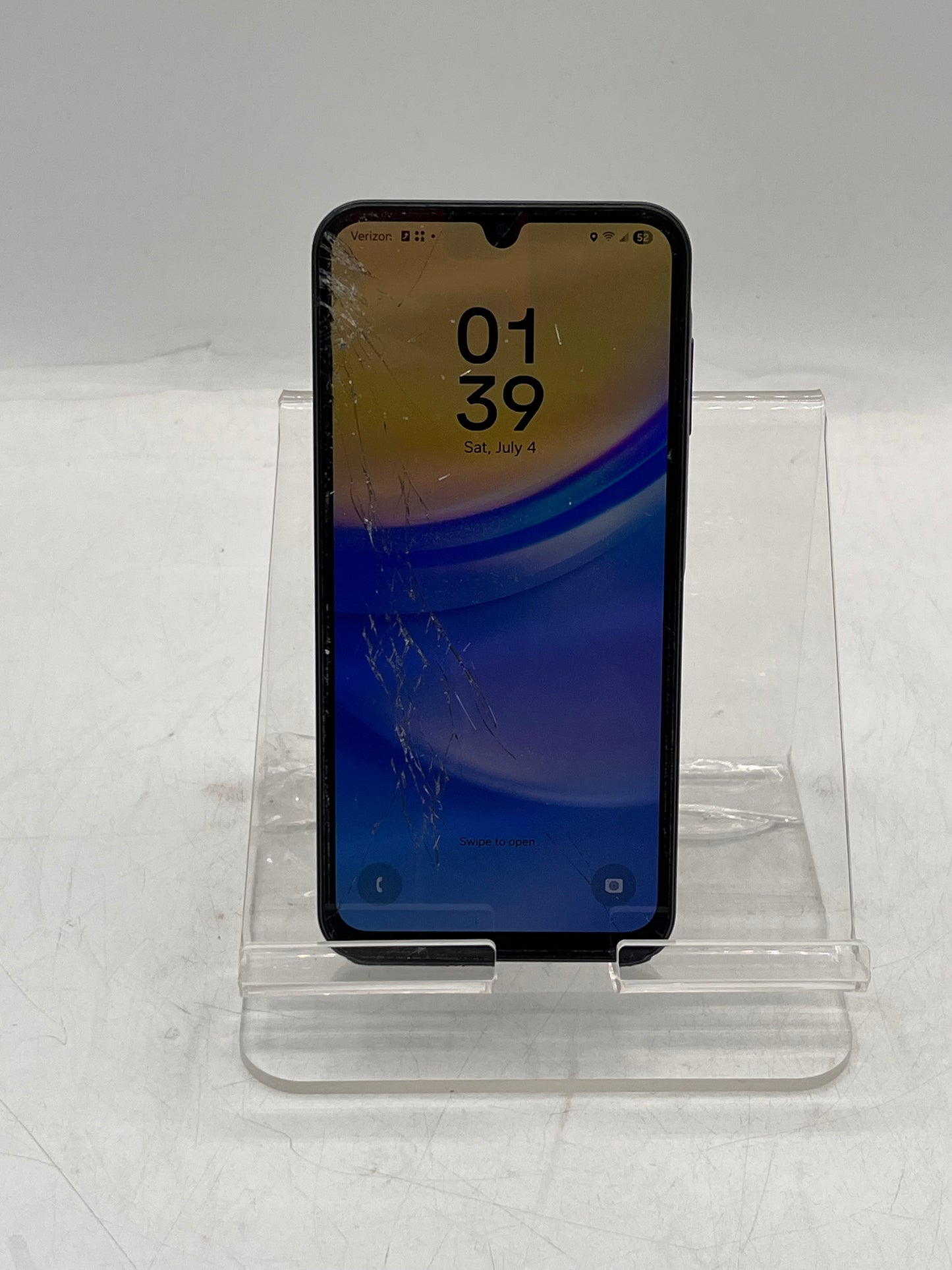 Unlocked Samsung Galaxy A15 SM-A156U 5G 128GB Black Smartphone BROKEN