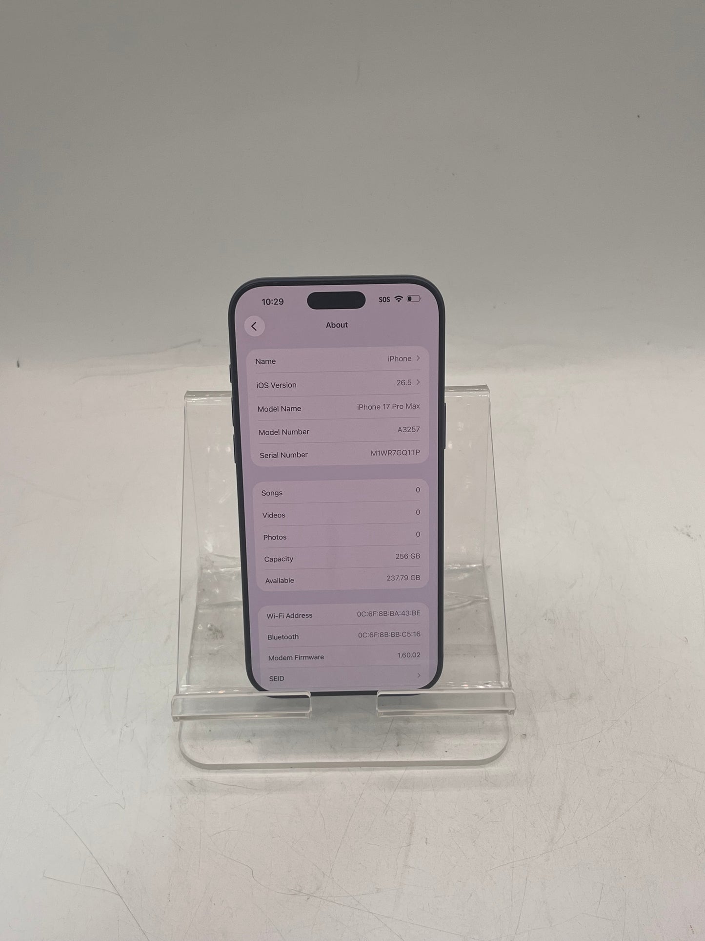 T-Mobile Apple iPhone 17 Pro Max A3257 MFXJ4LL/A 256GB Deep Blue 0 Cycle Count